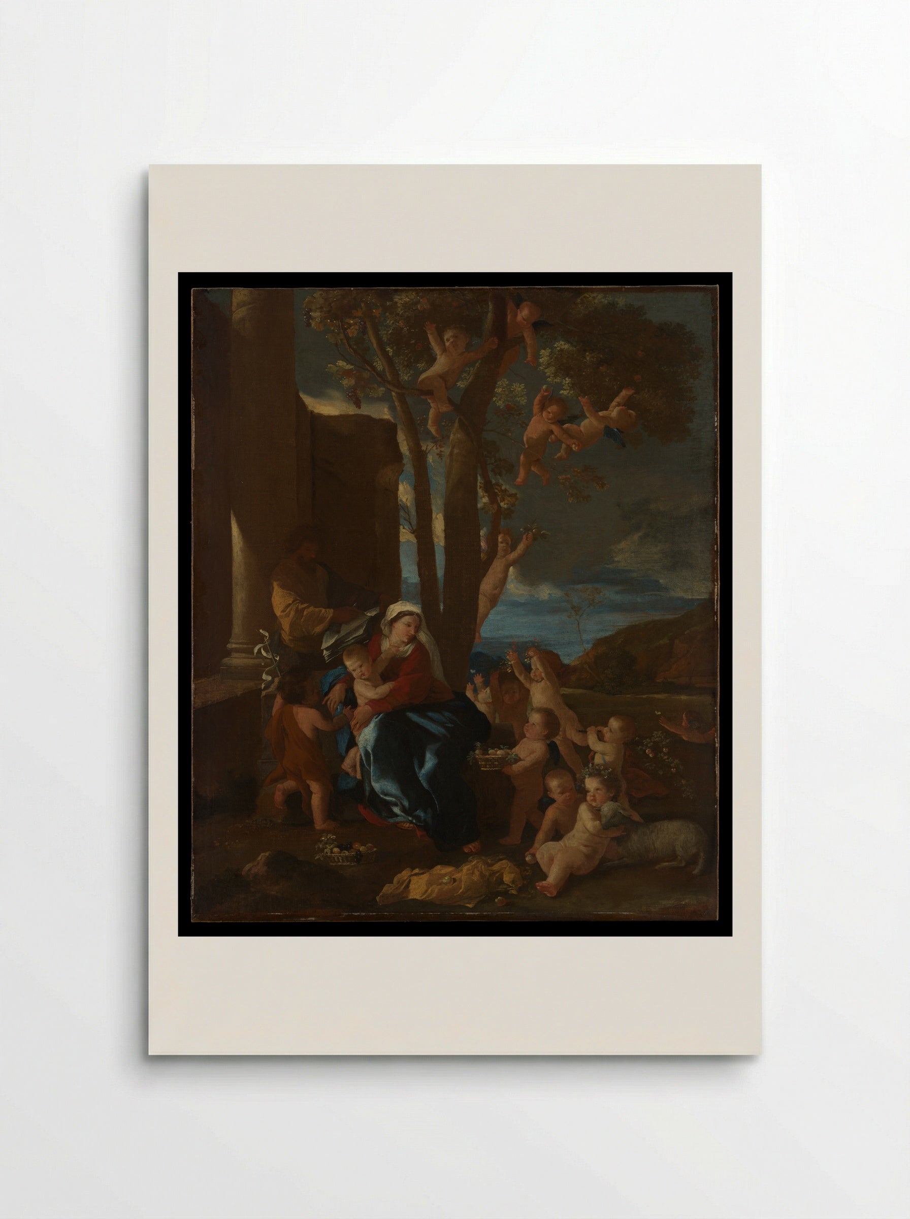 The Holy Family with Saint John the Baptist - Nicolas Poussin - Poster
