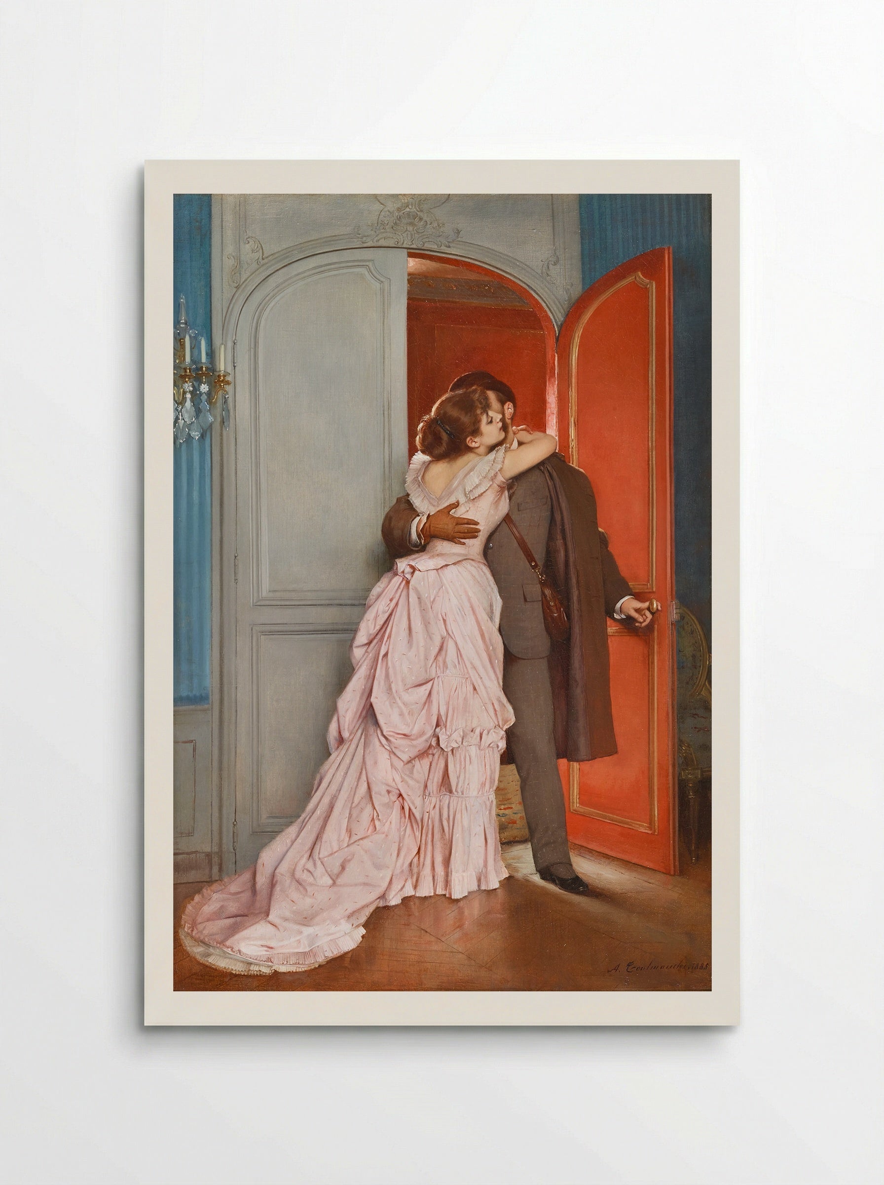 The Kiss - Auguste Toulmouche - Poster