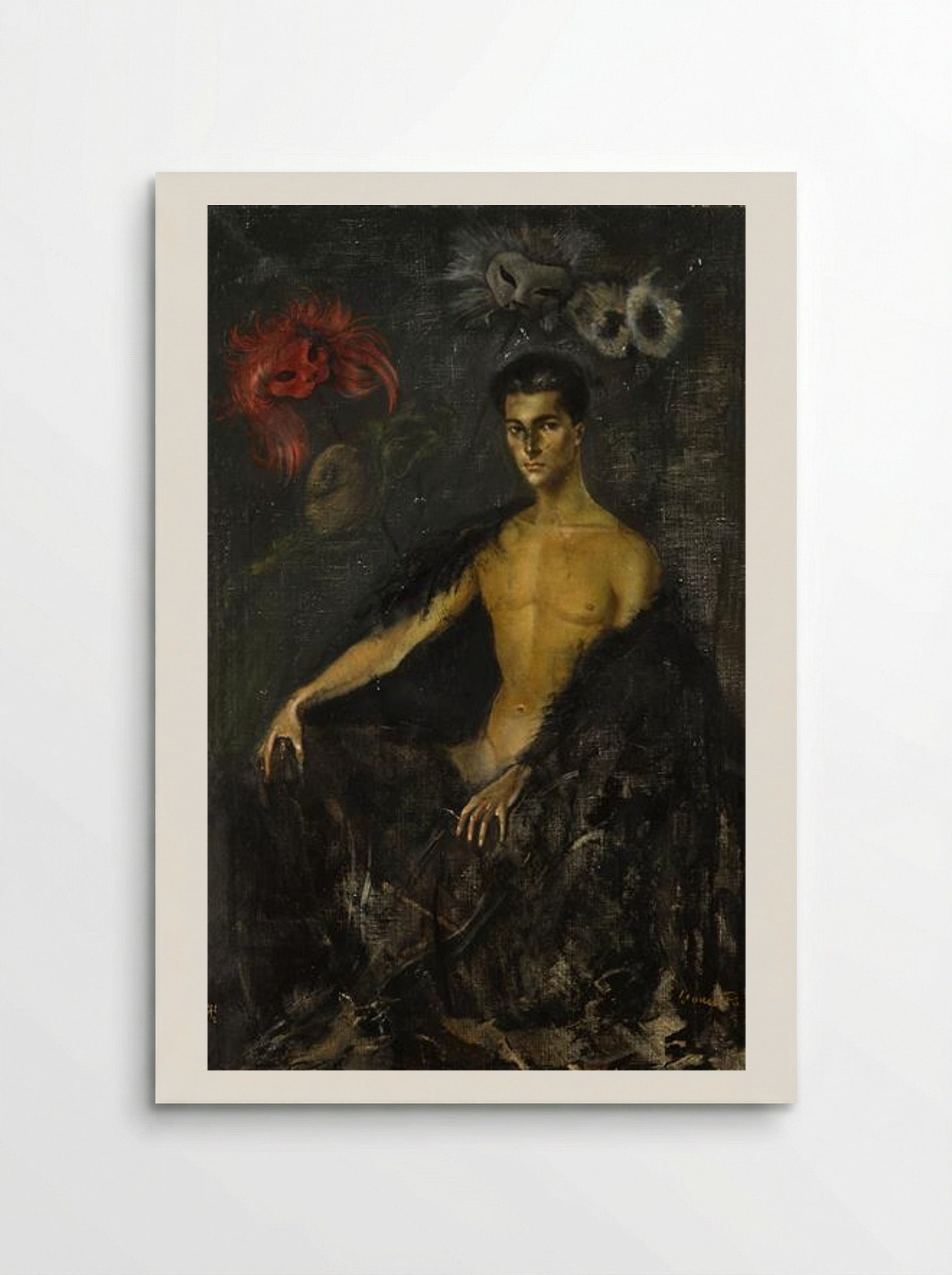 The Man With Masks - Leonor Fini - Poster