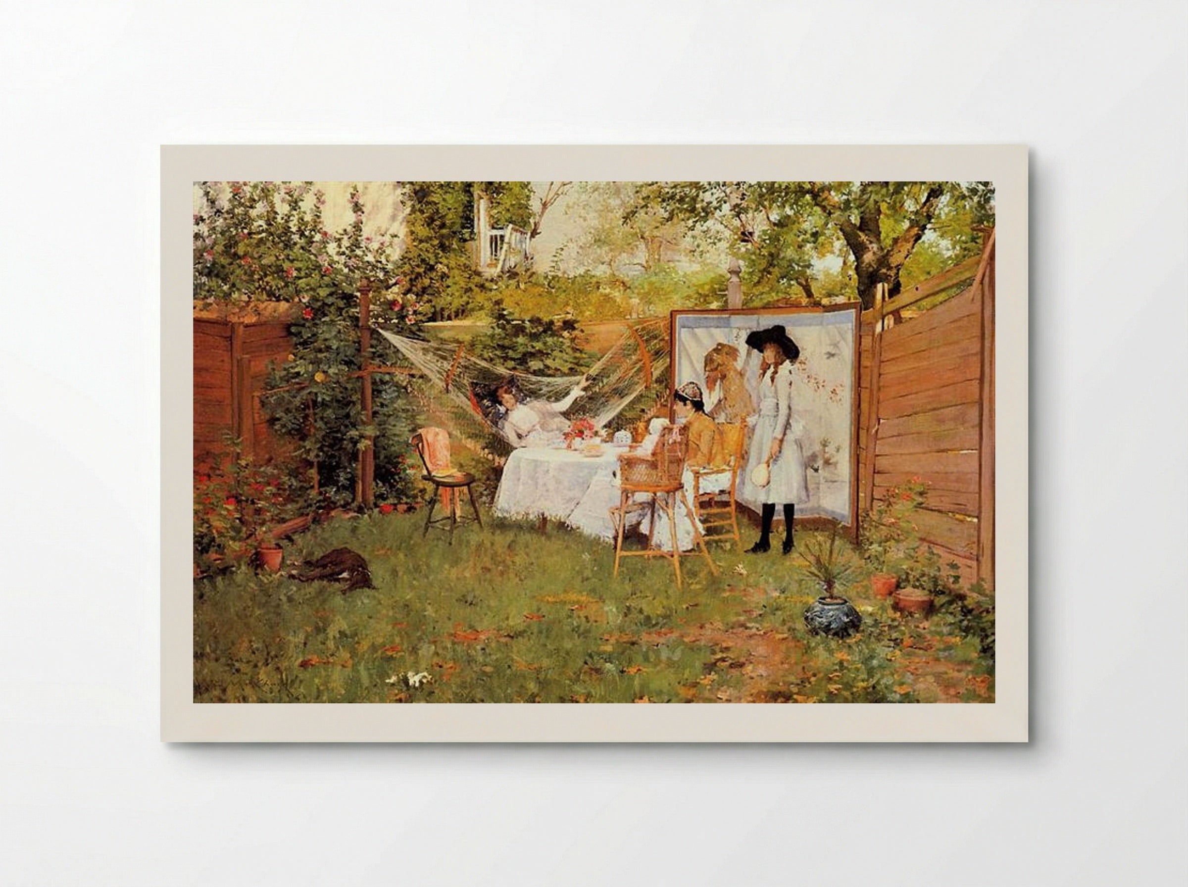 The Open Air Breakfast - William Merritt Chase - Poster