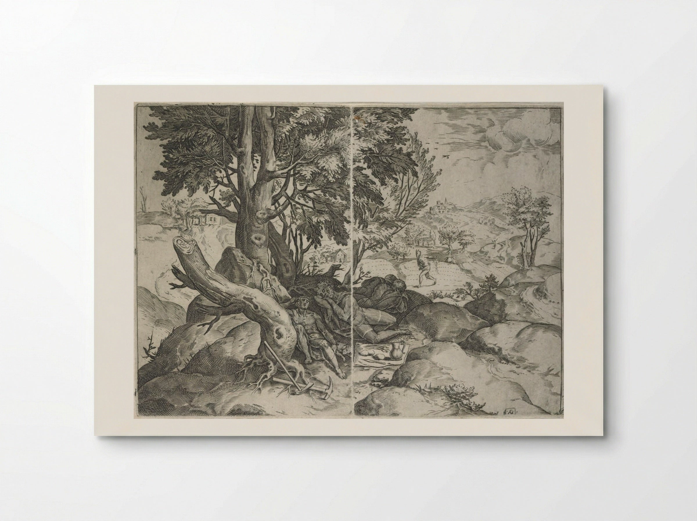 The Parable of the Devil Sowing Tares - Agostino Carracci - Poster
