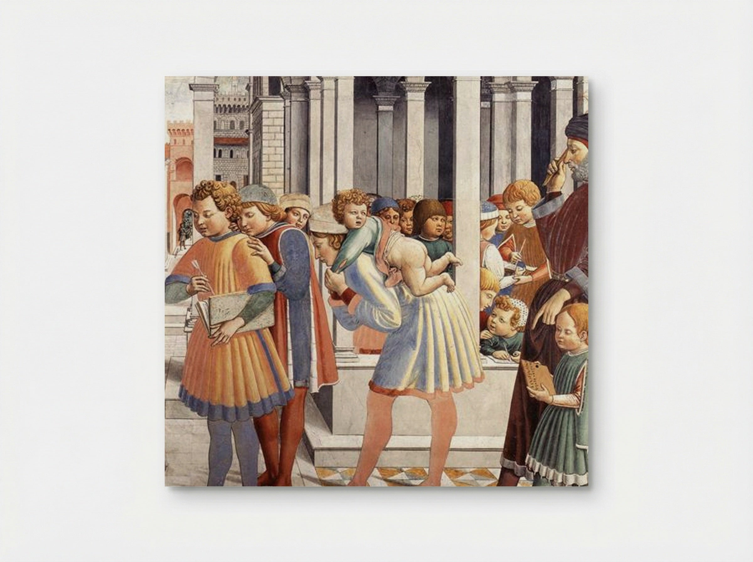 The School of Tagaste (detail) - Benozzo Gozzoli - Poster