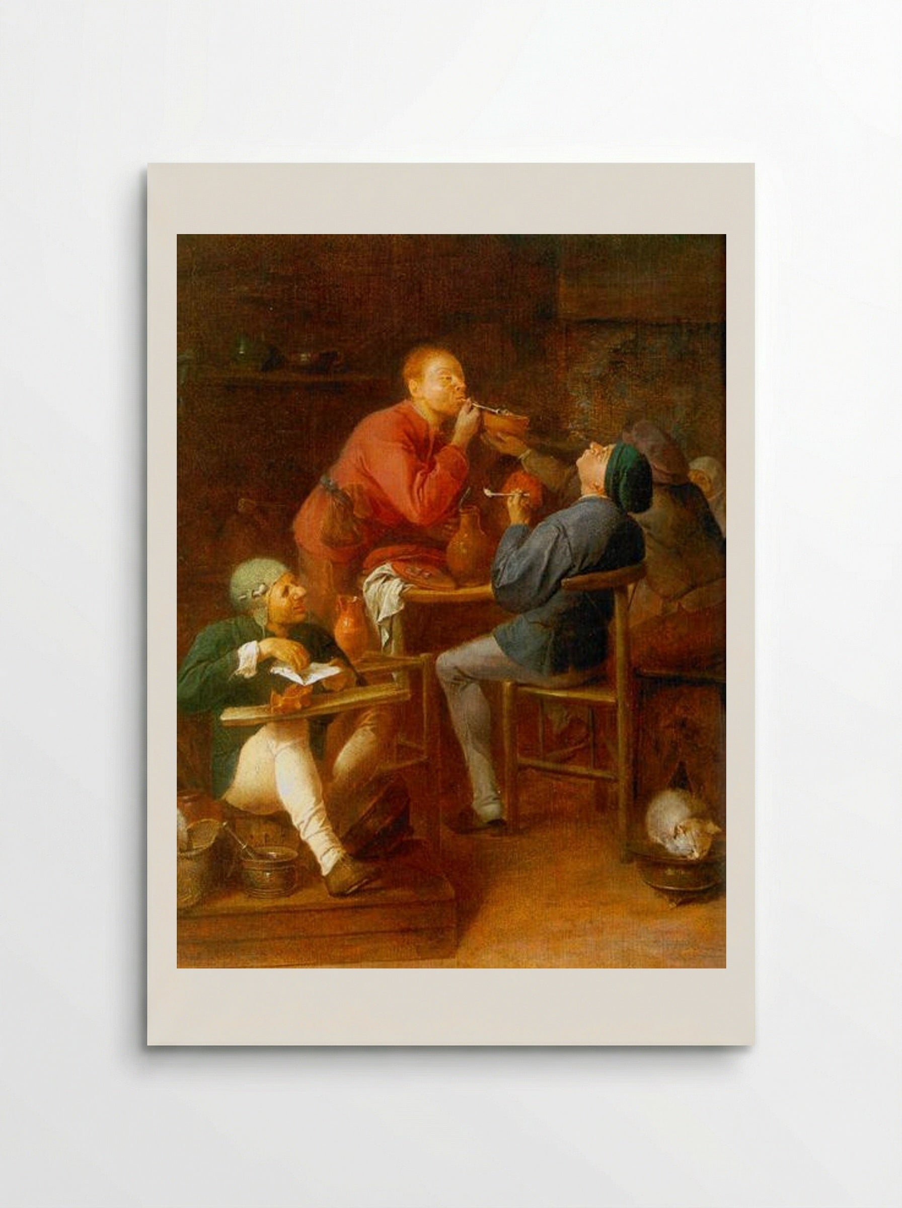 The Smokers or The Peasants of Moerdijk - Adriaen Brouwer - Poster