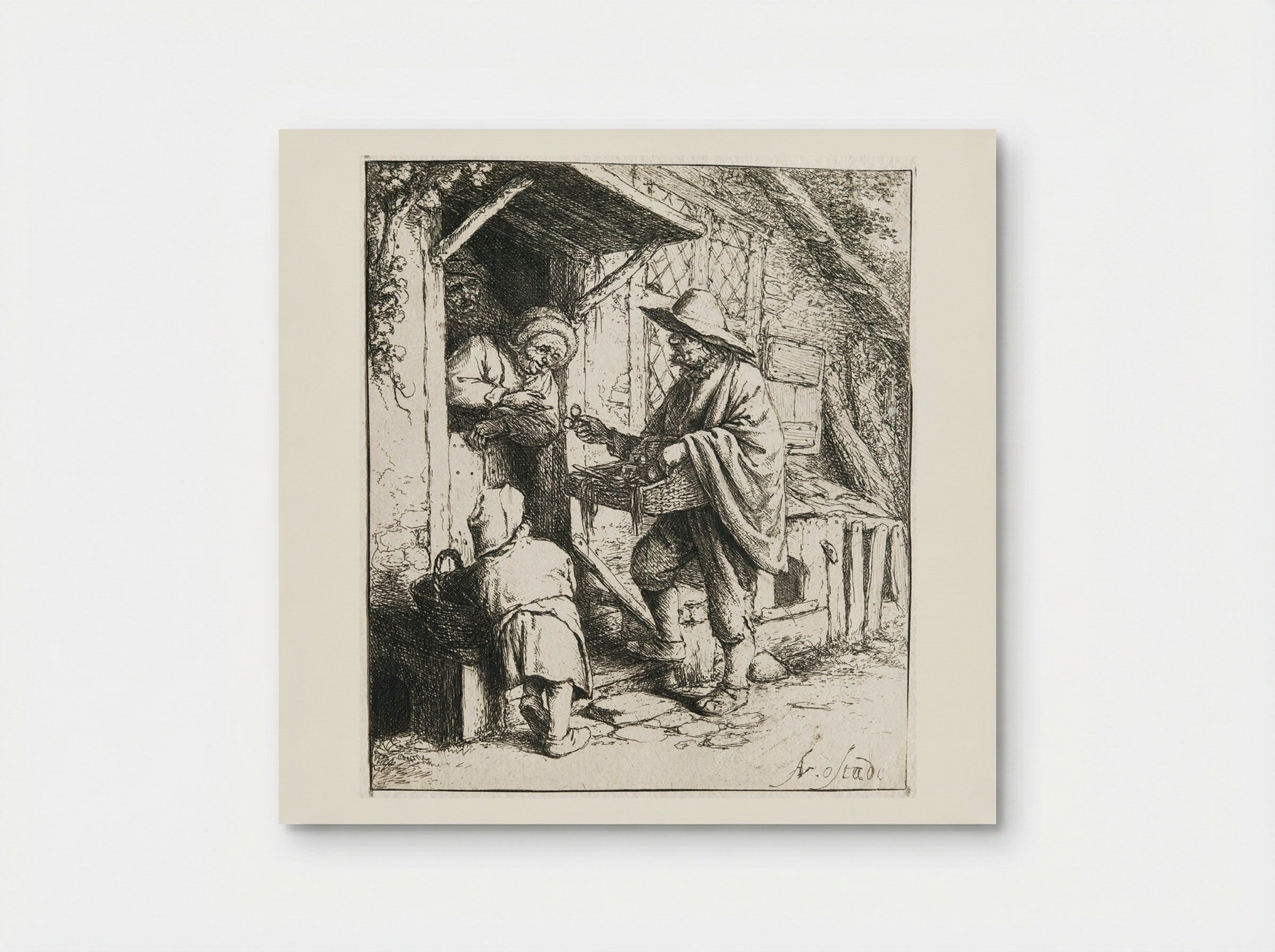 The Spectacle Seller - Adriaen van Ostade - Poster
