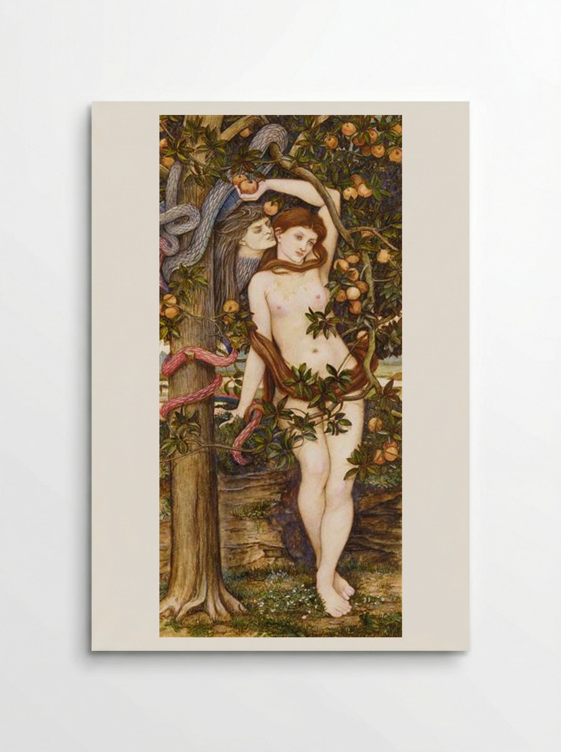 The Temptation of Eve - John Roddam Spencer Stanhope - Poster