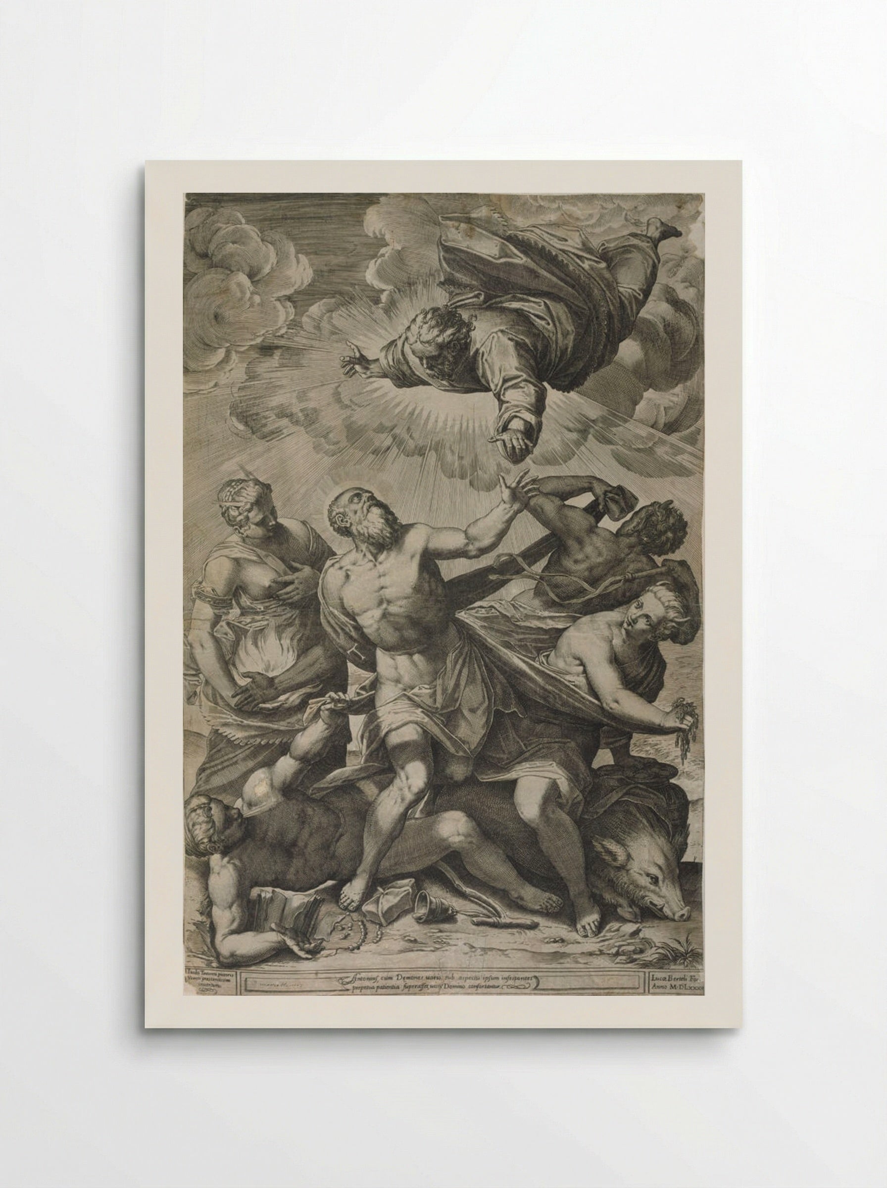The Temptation of Saint Anthony - Agostino Carracci - Poster