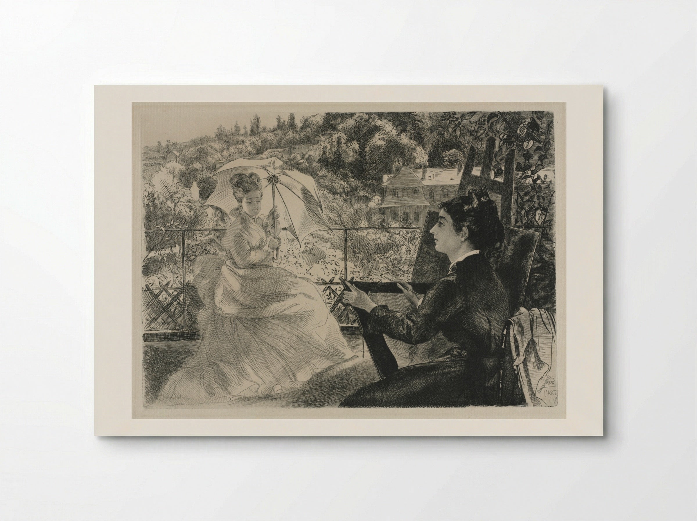 The Terrace of the Villa Brancas - Félix Bracquemond - Poster