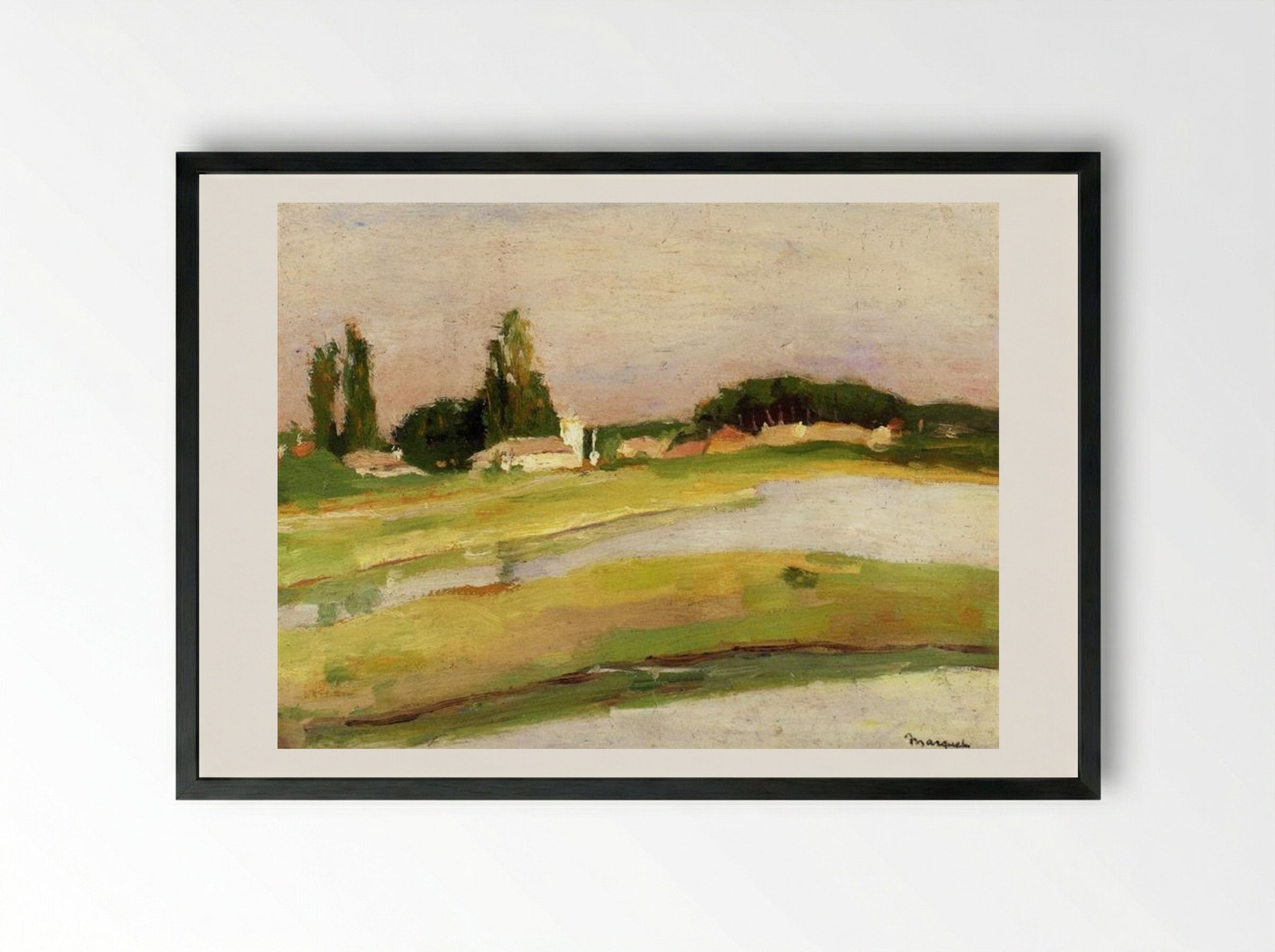 The Village of Vosges - Albert Marquet - Framed Print Black
