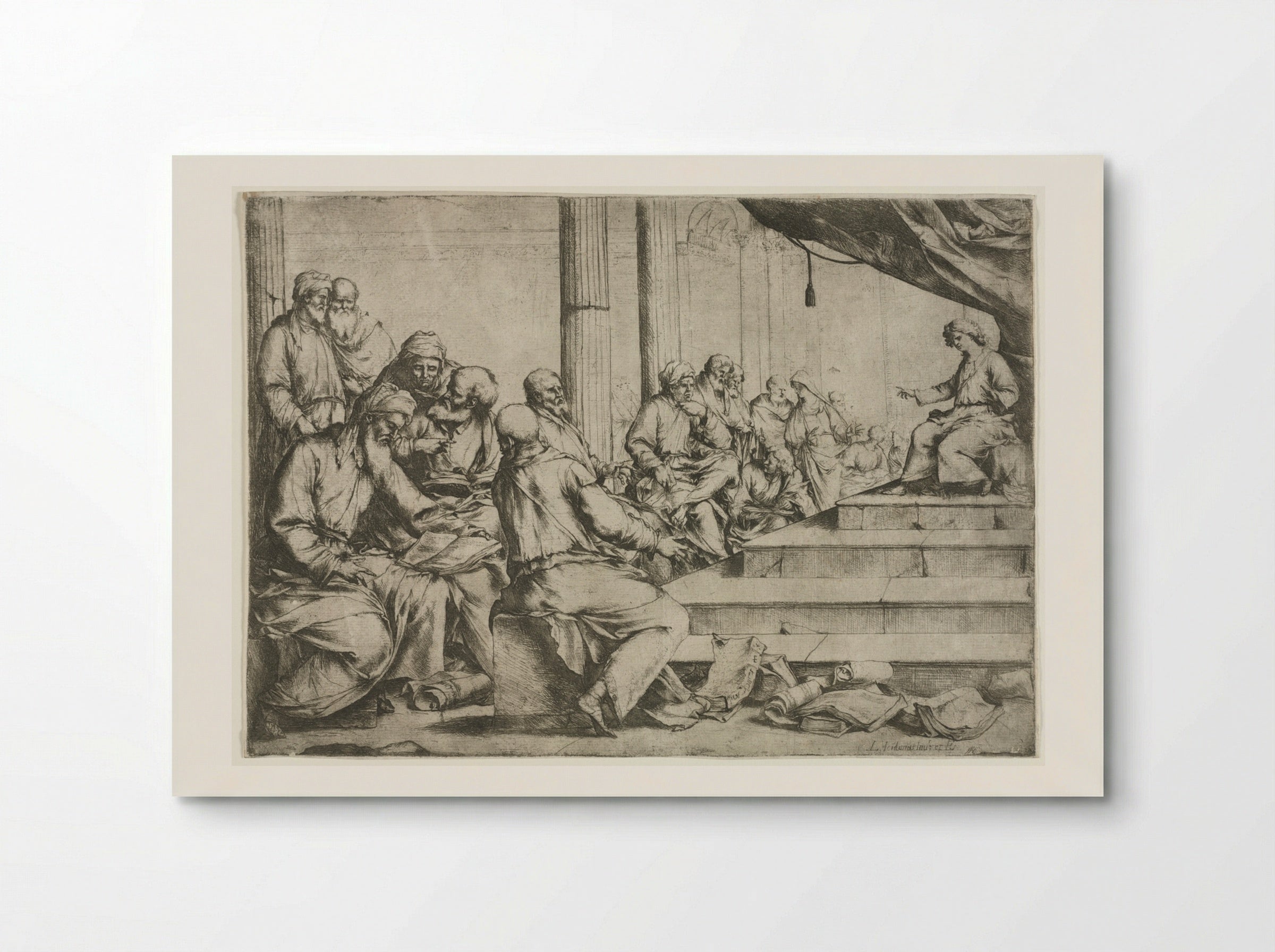 The Young Christ Teaching in the Temple - Luca Giordano - Poster
