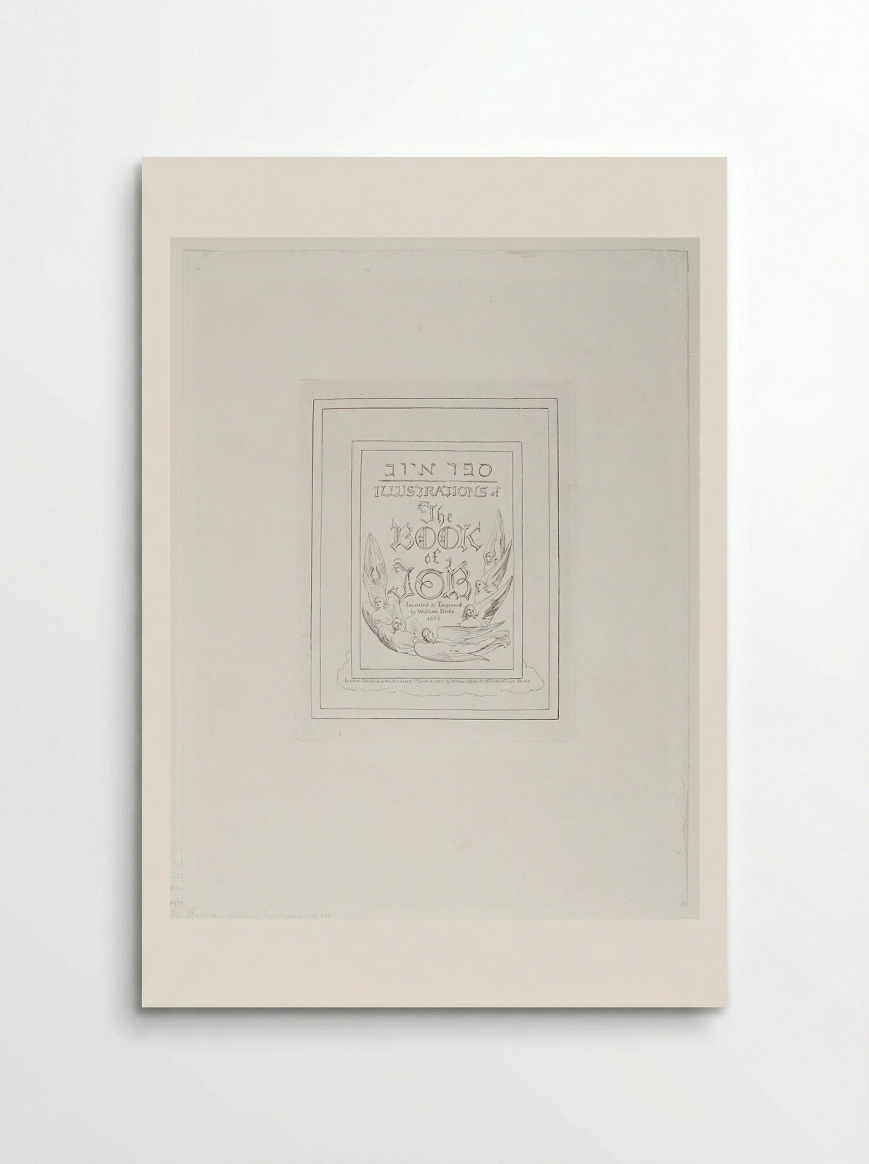 Title Page, Illustrations of the Book of Job - William Blake - Poster