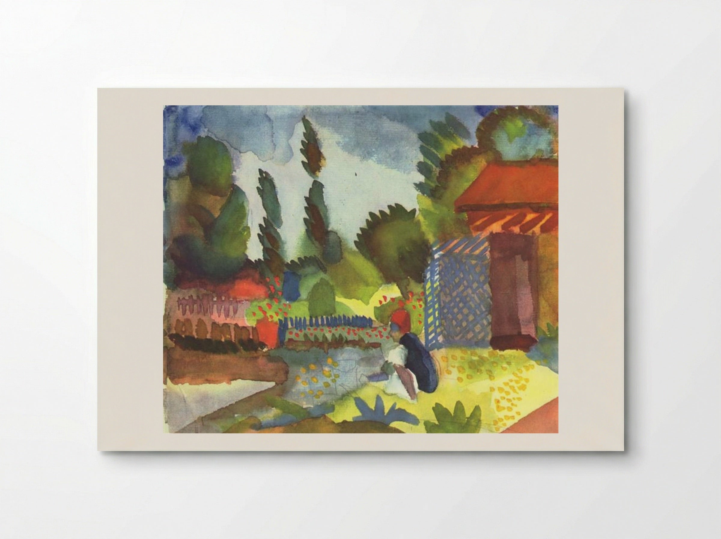 Tunis Landscape with Seated Arabs - August Macke - Poster