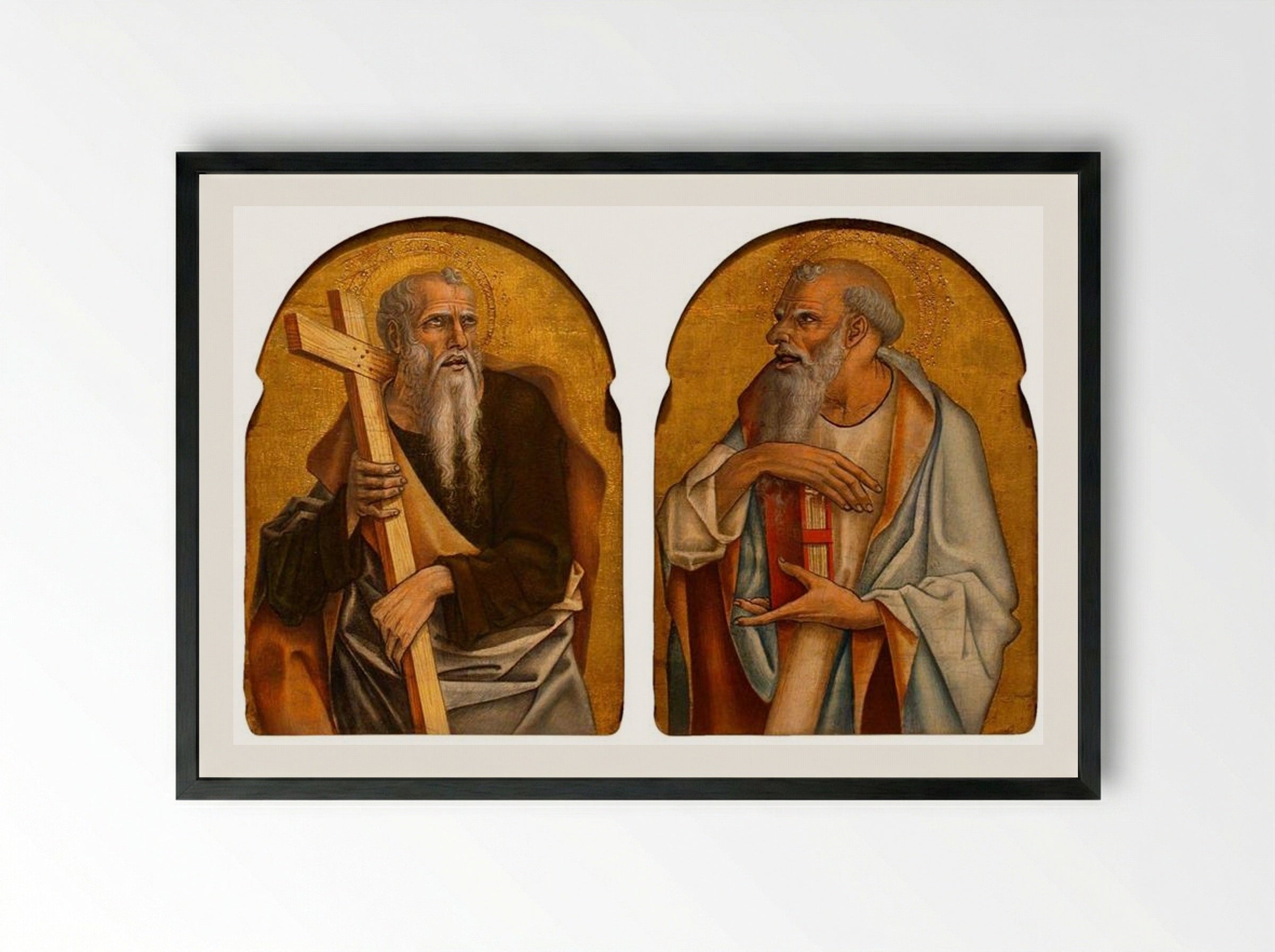 Two Apostles - Carlo Crivelli - Framed Print Black