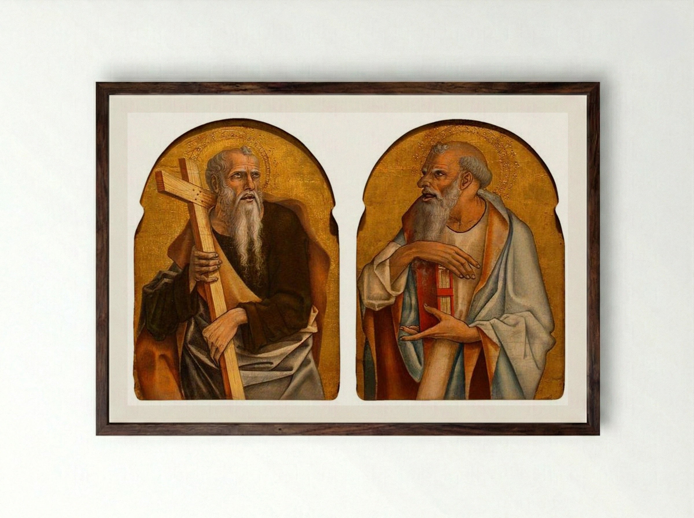 Two Apostles - Carlo Crivelli - Framed Print Dark Wood