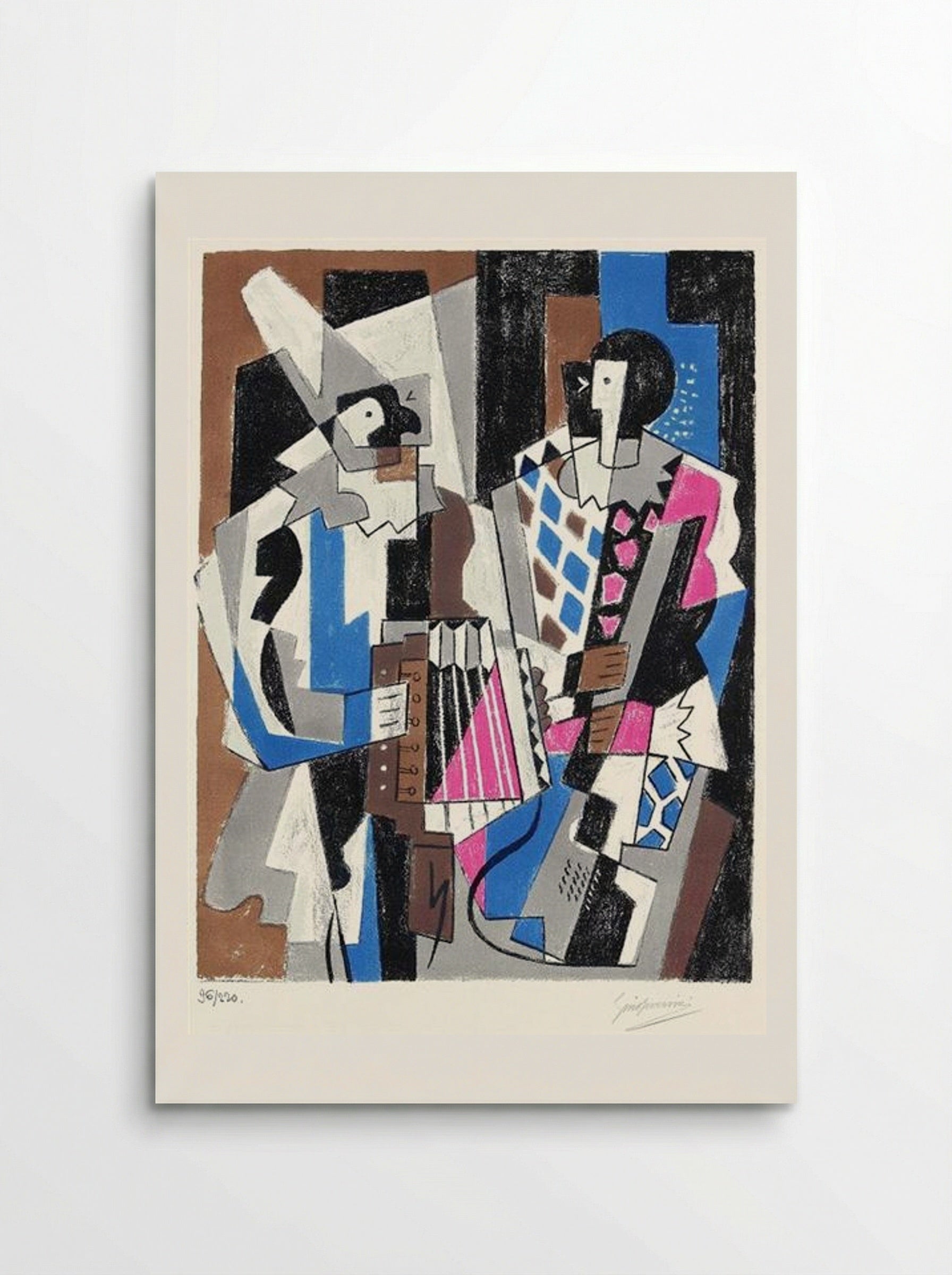 Two Harlequins - Gino Severini - Poster