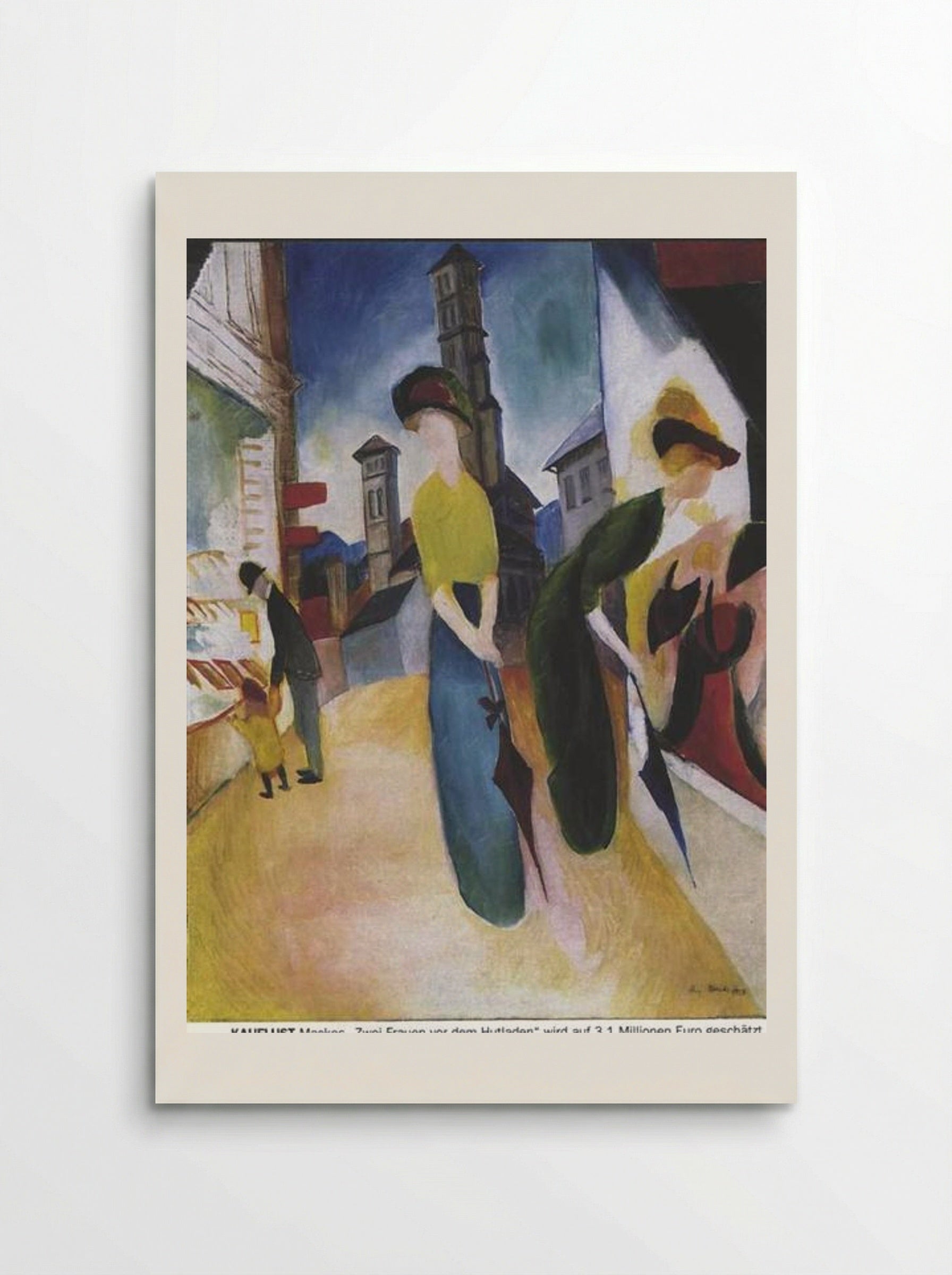 Two Women in Front of a Hat Shop - August Macke - Poster