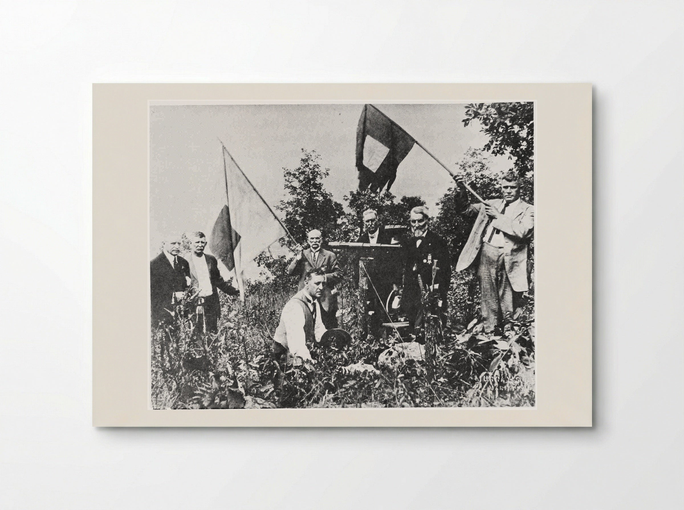 Untitled (Historical Group with Flags) - Fine Art Print - Poster