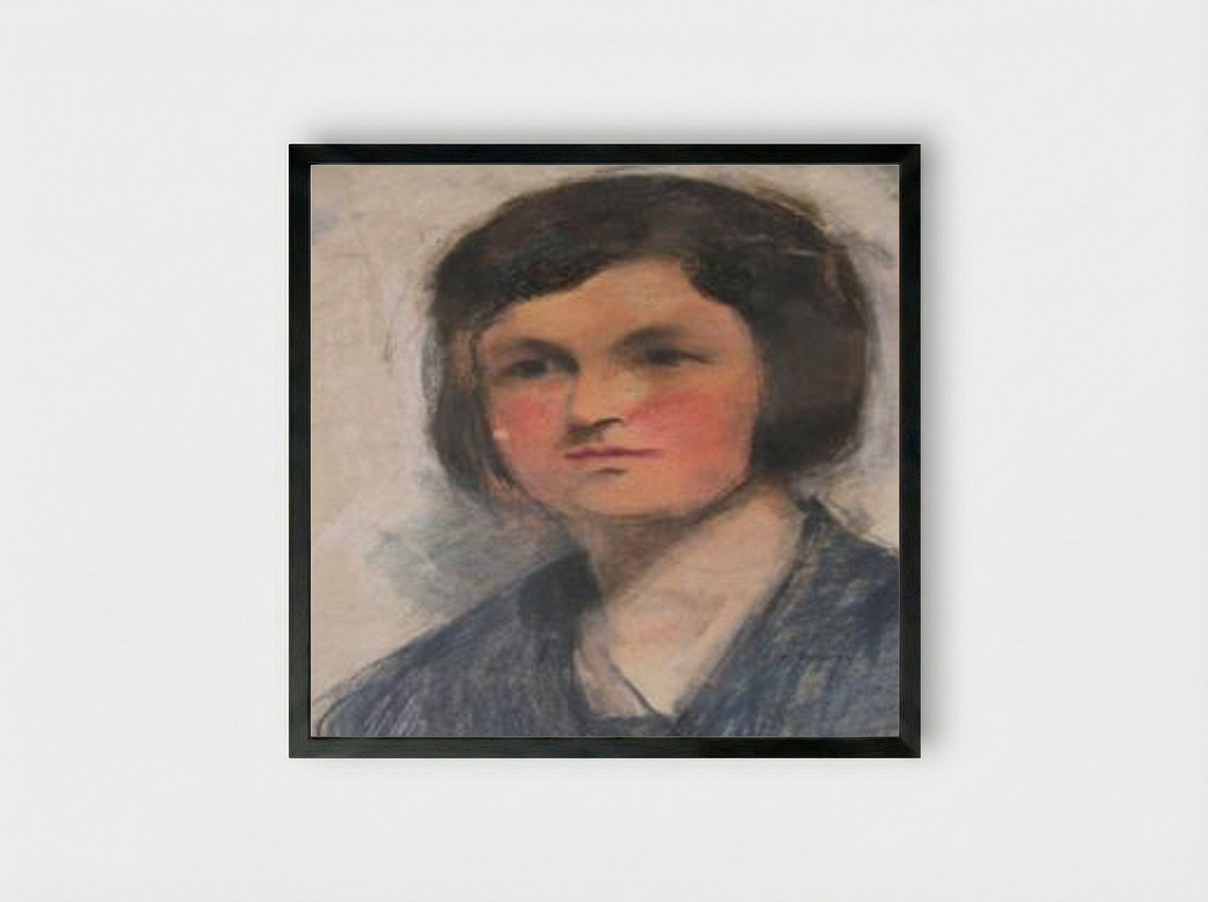 Untitled (Portrait of a Young Woman) - Han van Meegeren - Framed Print Black