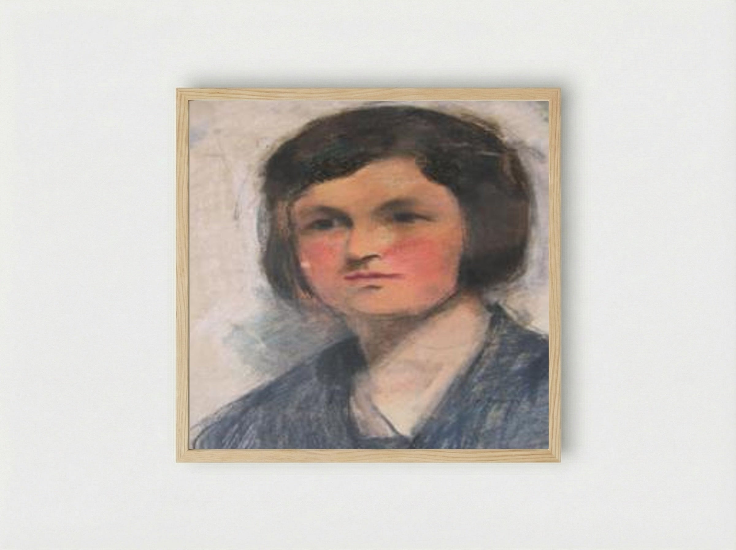Untitled (Portrait of a Young Woman) - Han van Meegeren - Framed Print Wood