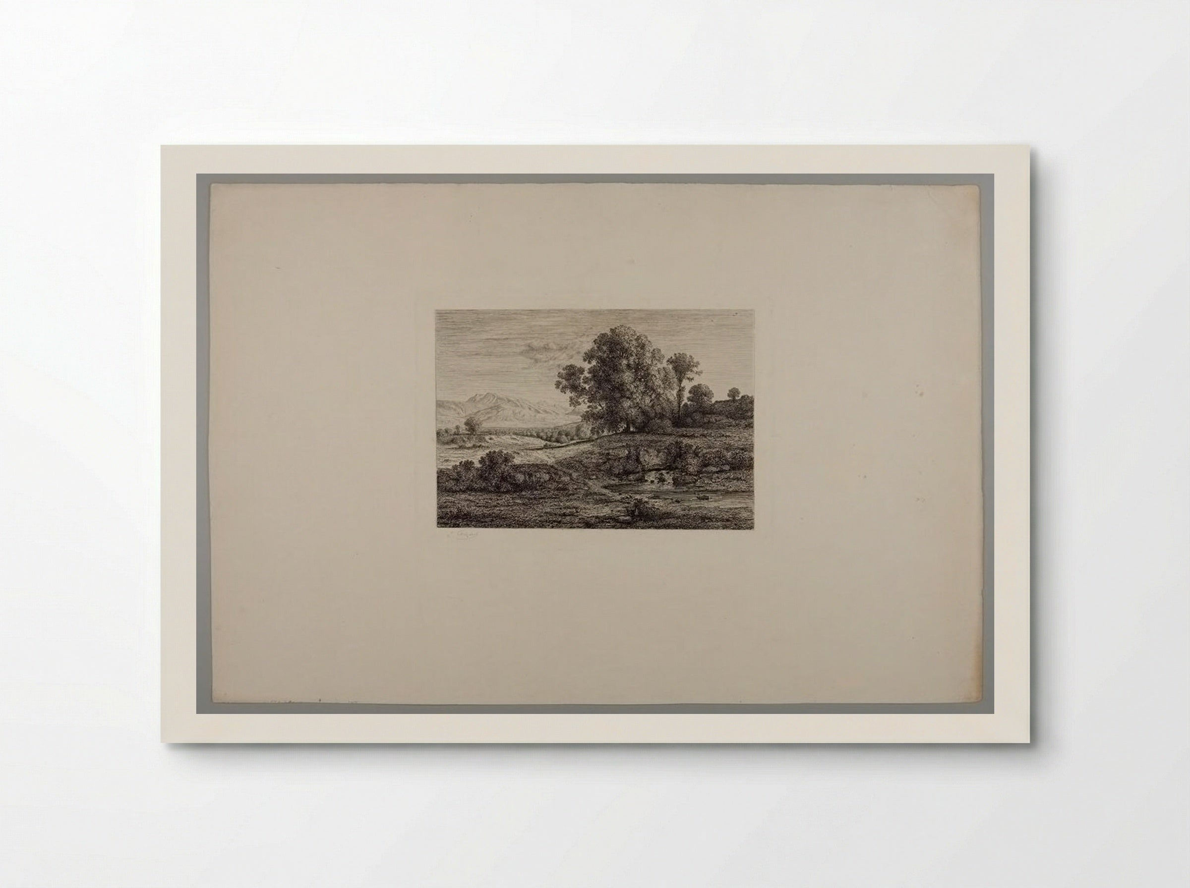 Untitled (Rural Scene with Trees and Mountains) - Jean Alexis Achard - Poster