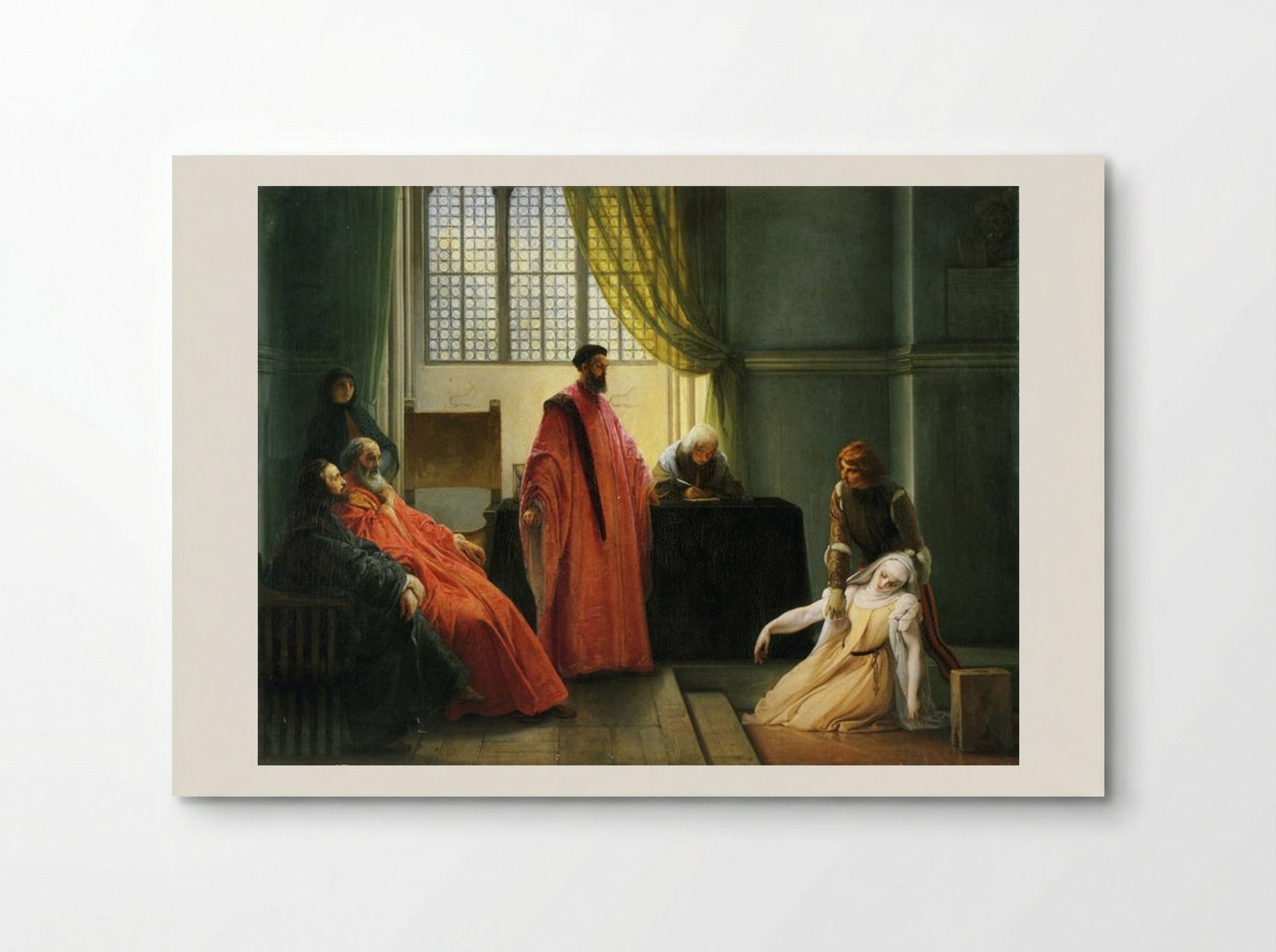 Valenza Gradenigo before the Inquisitor - Francesco Hayez - Poster