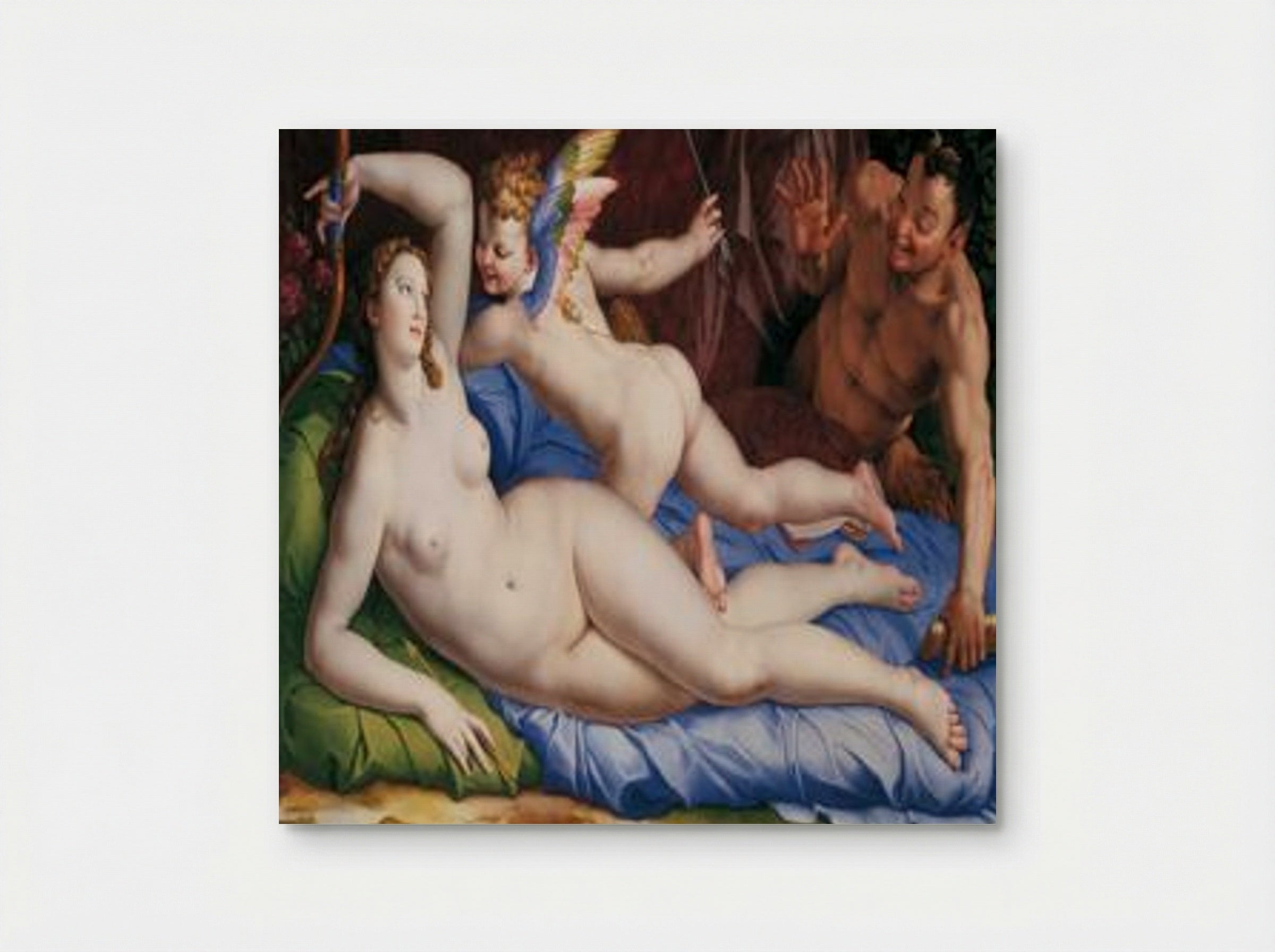 Venus, Cupido and Satyr - Agnolo Bronzino - Poster