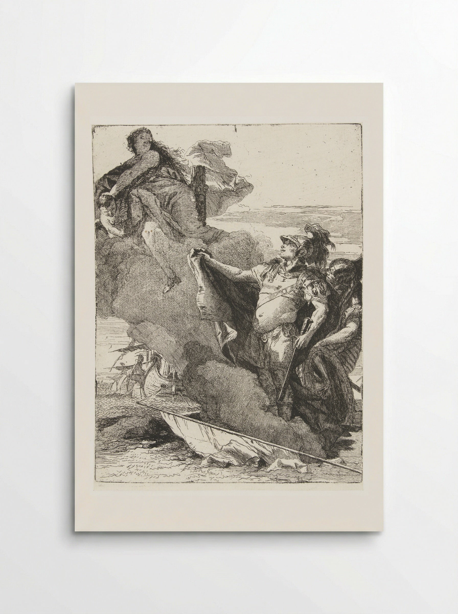Venus Directing Aeneas and Achates to Dido's Palace - Giovanni Domenico Tiepolo - Poster