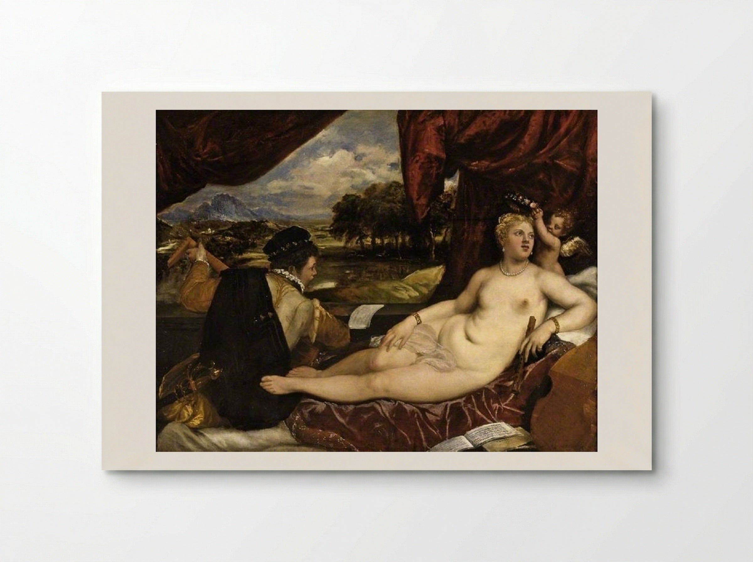 Venus and the Lute Player - Titian - Poster