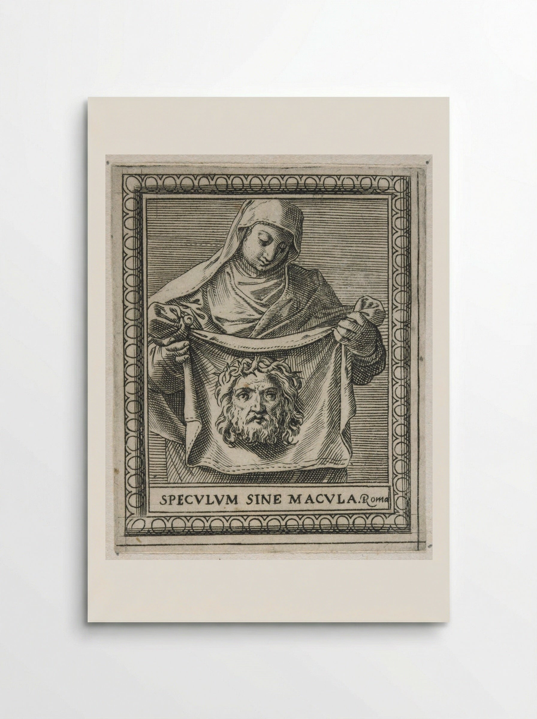 Veronica Holding the Sudarium - Agostino Carracci - Poster