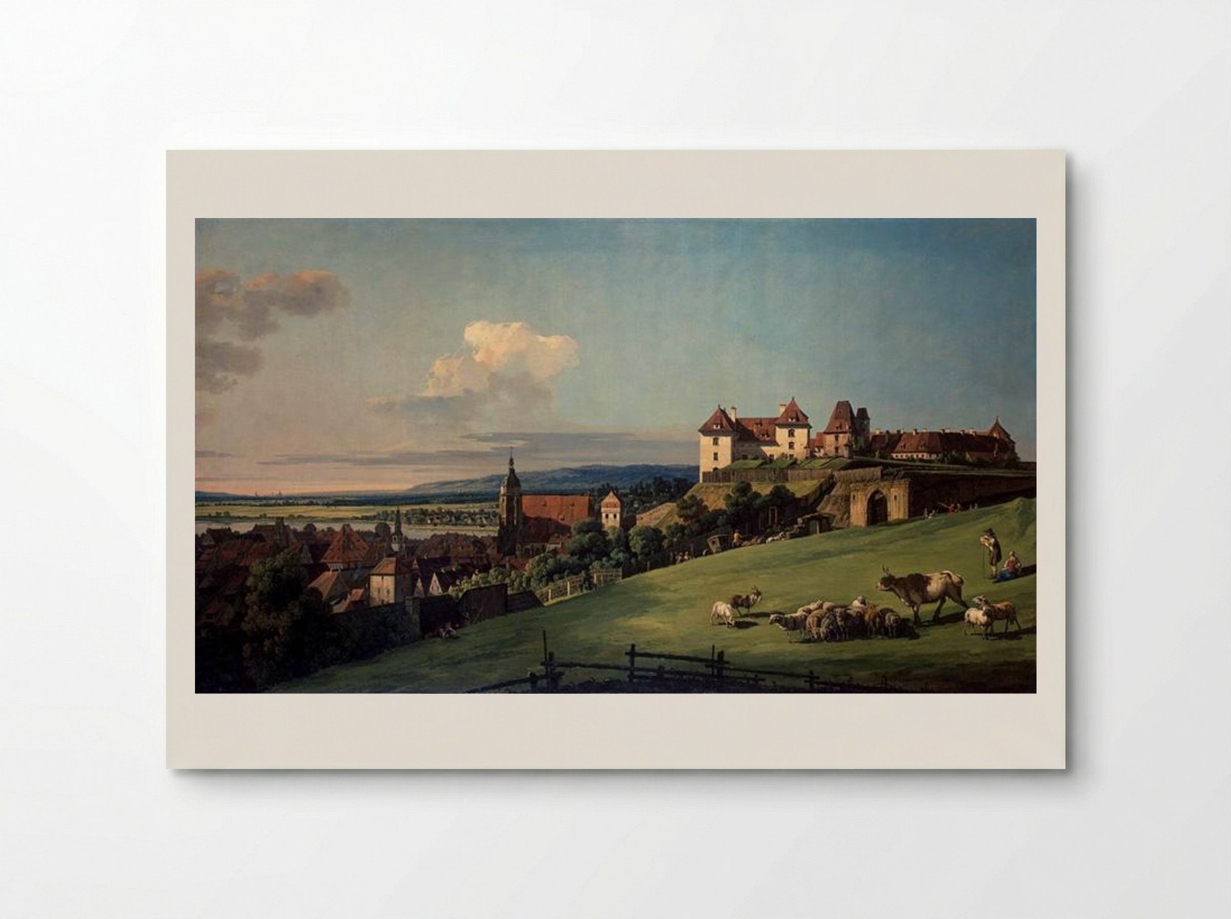 View of Pirna from the Sonnenstein Castle - Bernardo Bellotto - Poster