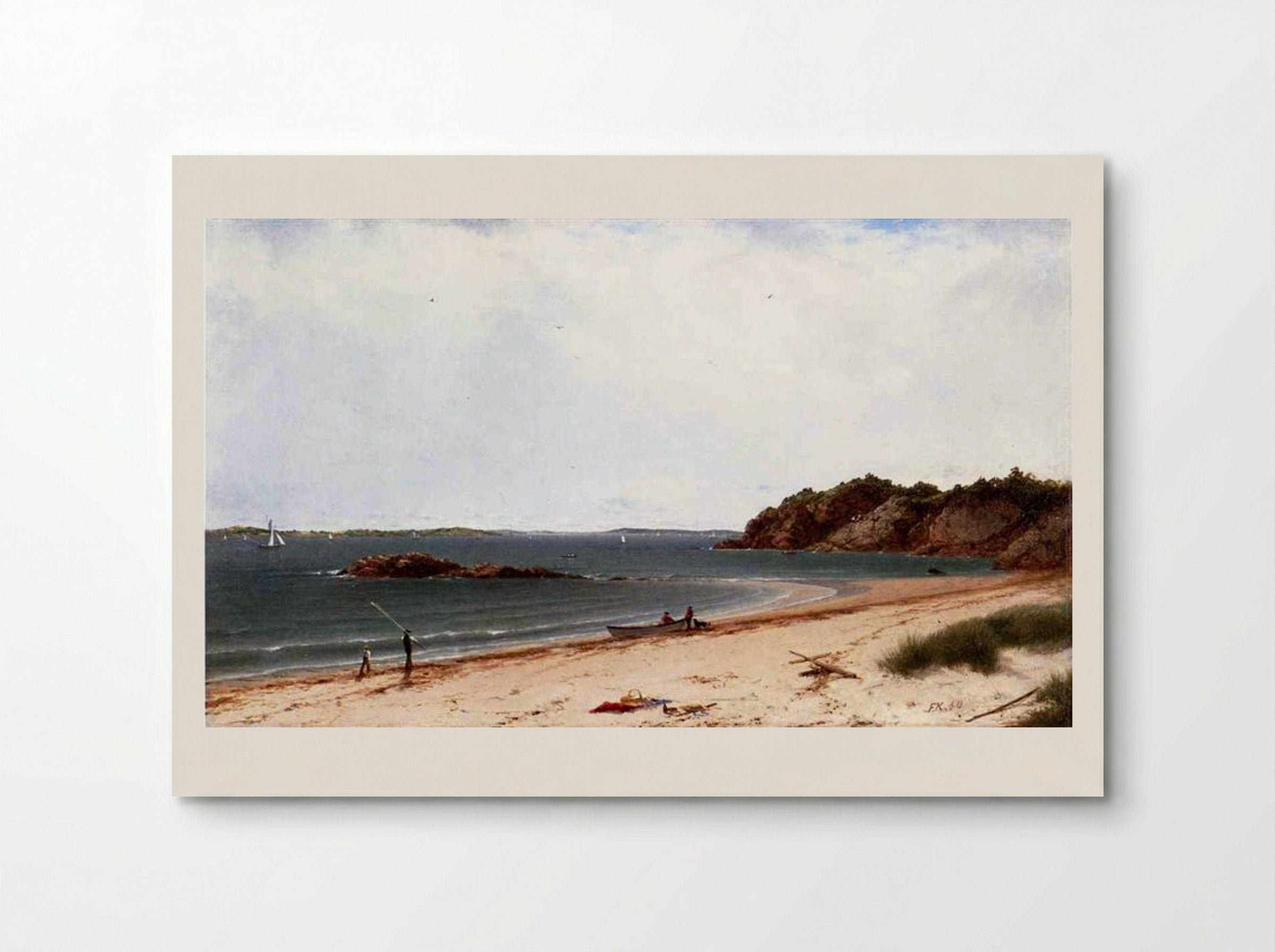 View of the Beach at Beverly, Massachusetts - John Frederick Kensett - Poster