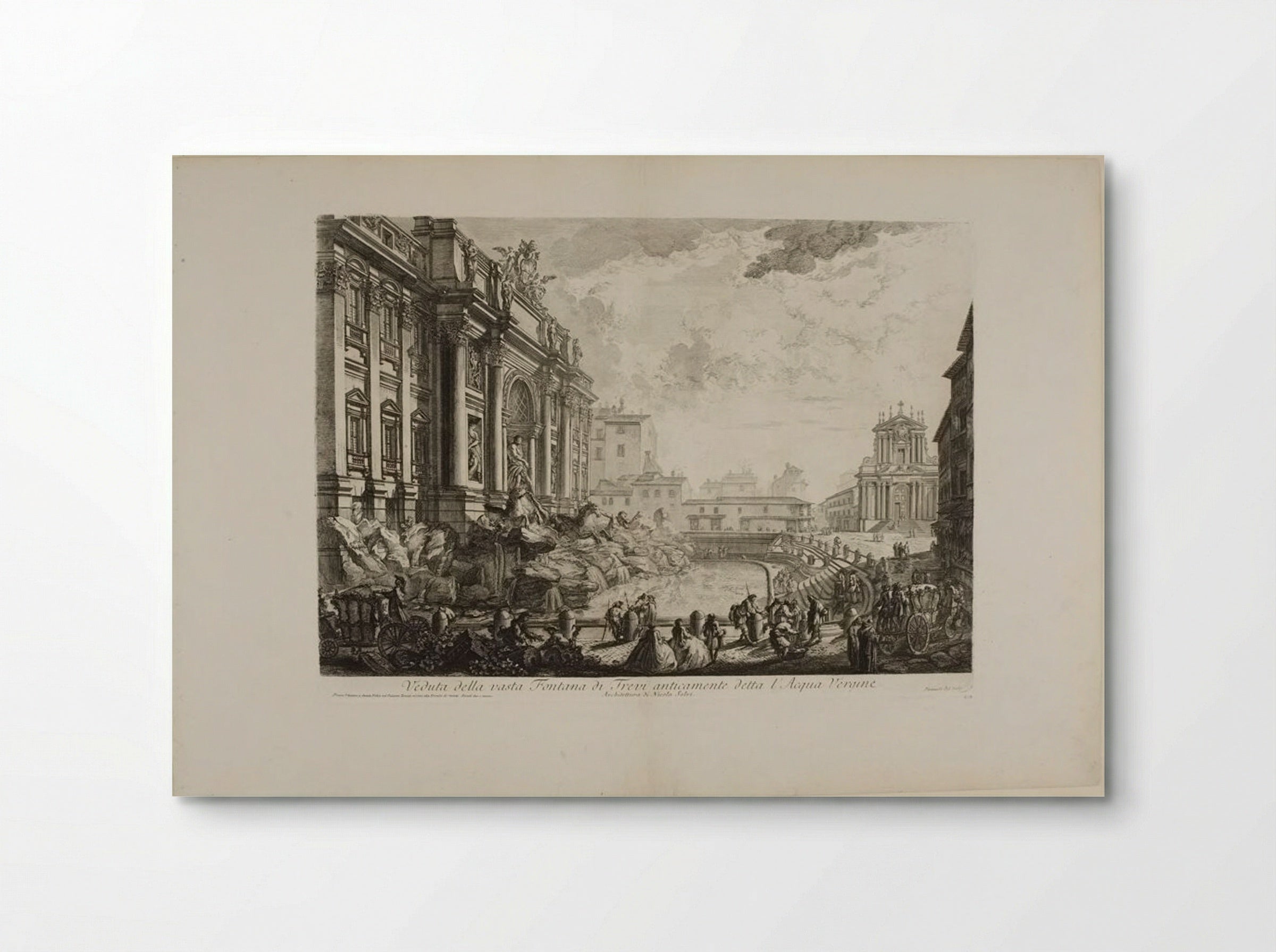 View of the Large Trevi Fountain formerly called the Acqua Vergine - Giovanni Battista Piranesi - Poster