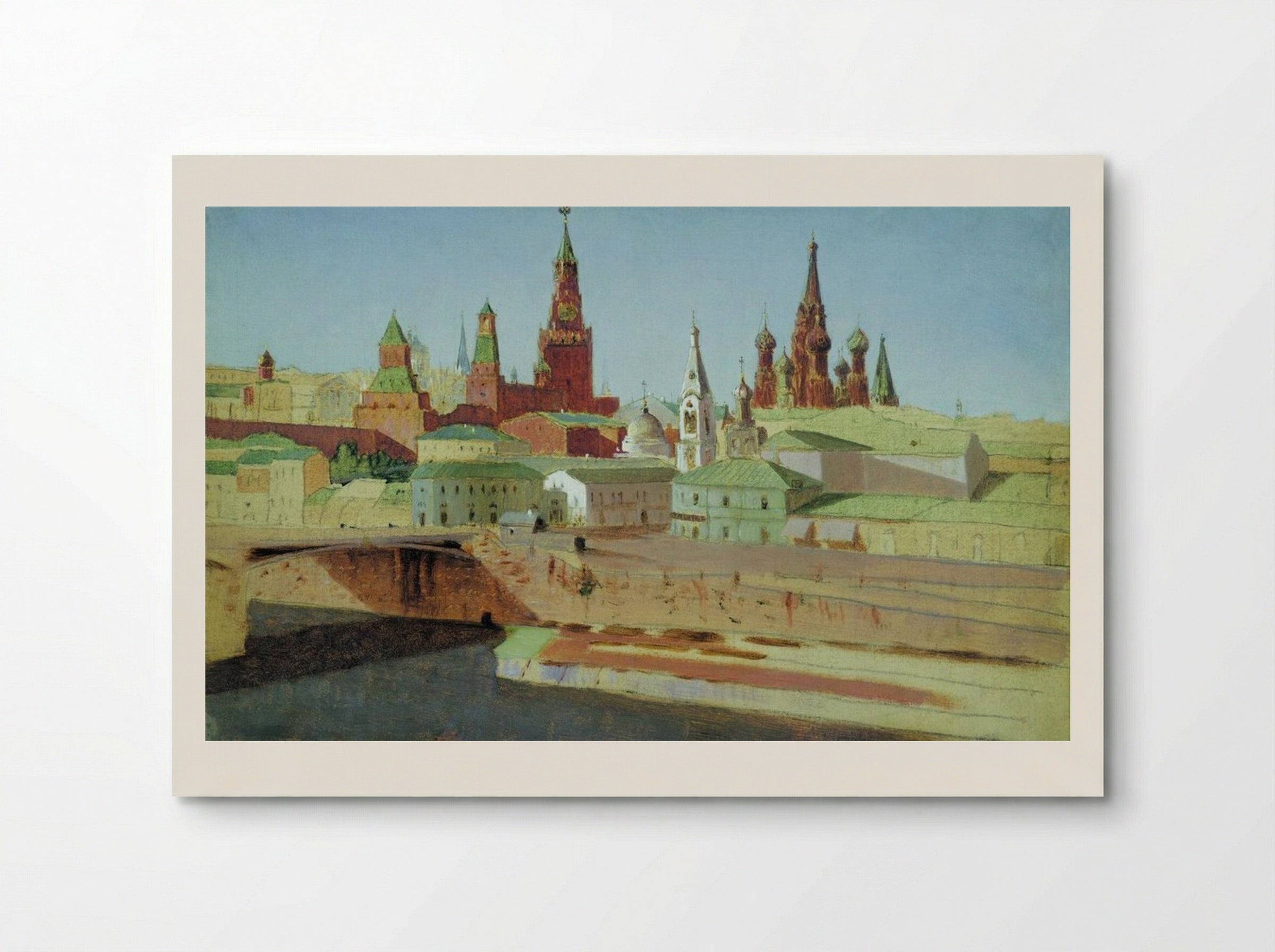 View of the Moskvoretsky Bridge, the Kremlin and the Pokrovsky Cathedral - Arkhip Kuindzhi - Poster