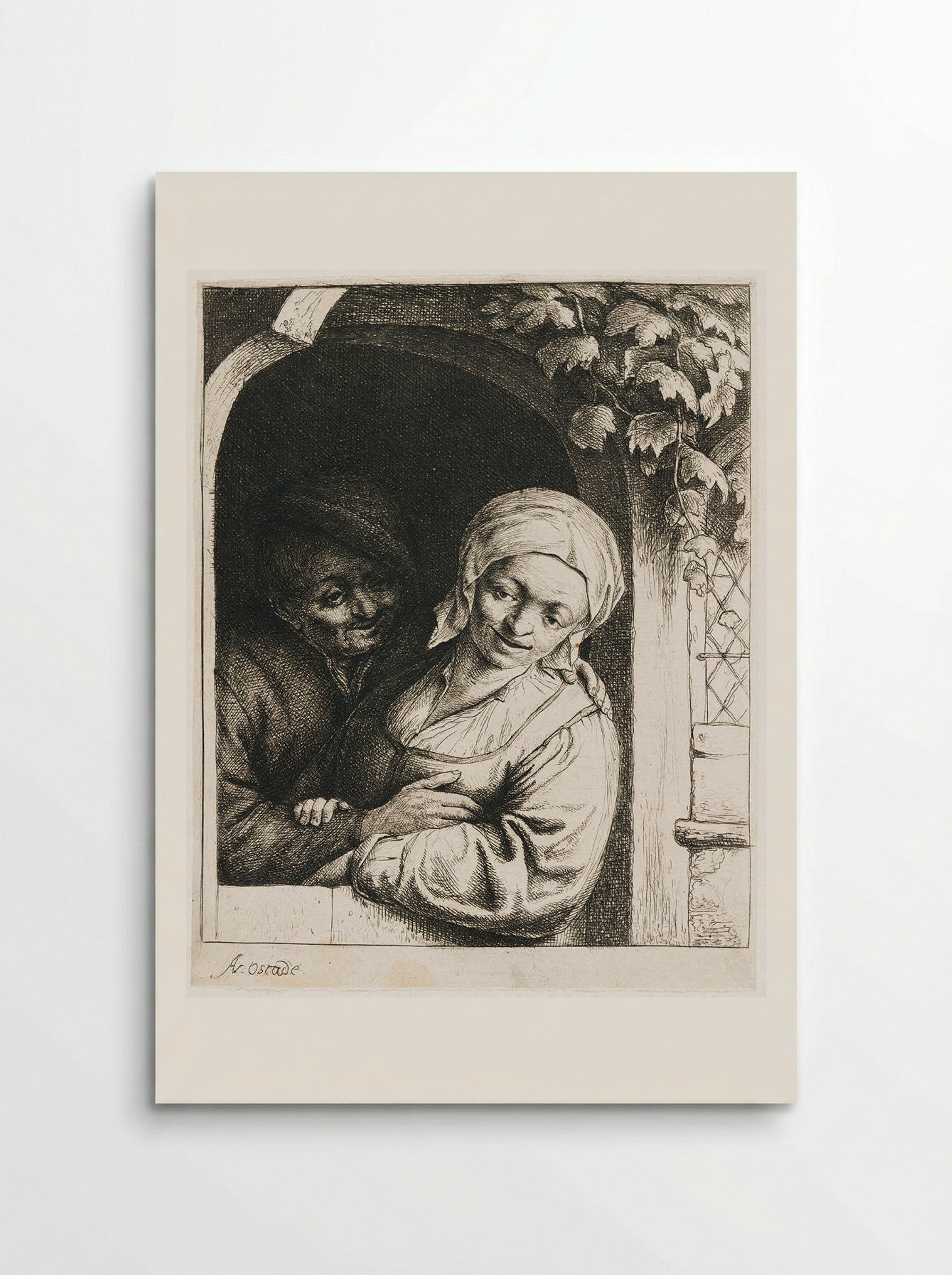 Village Romance - Adriaen van Ostade - Poster