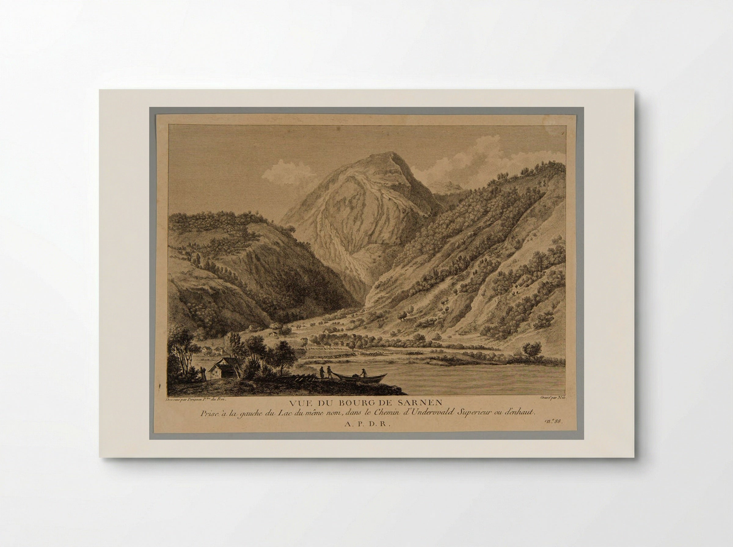 Vue du Bourg de Sarnen - François Denis Née - Poster