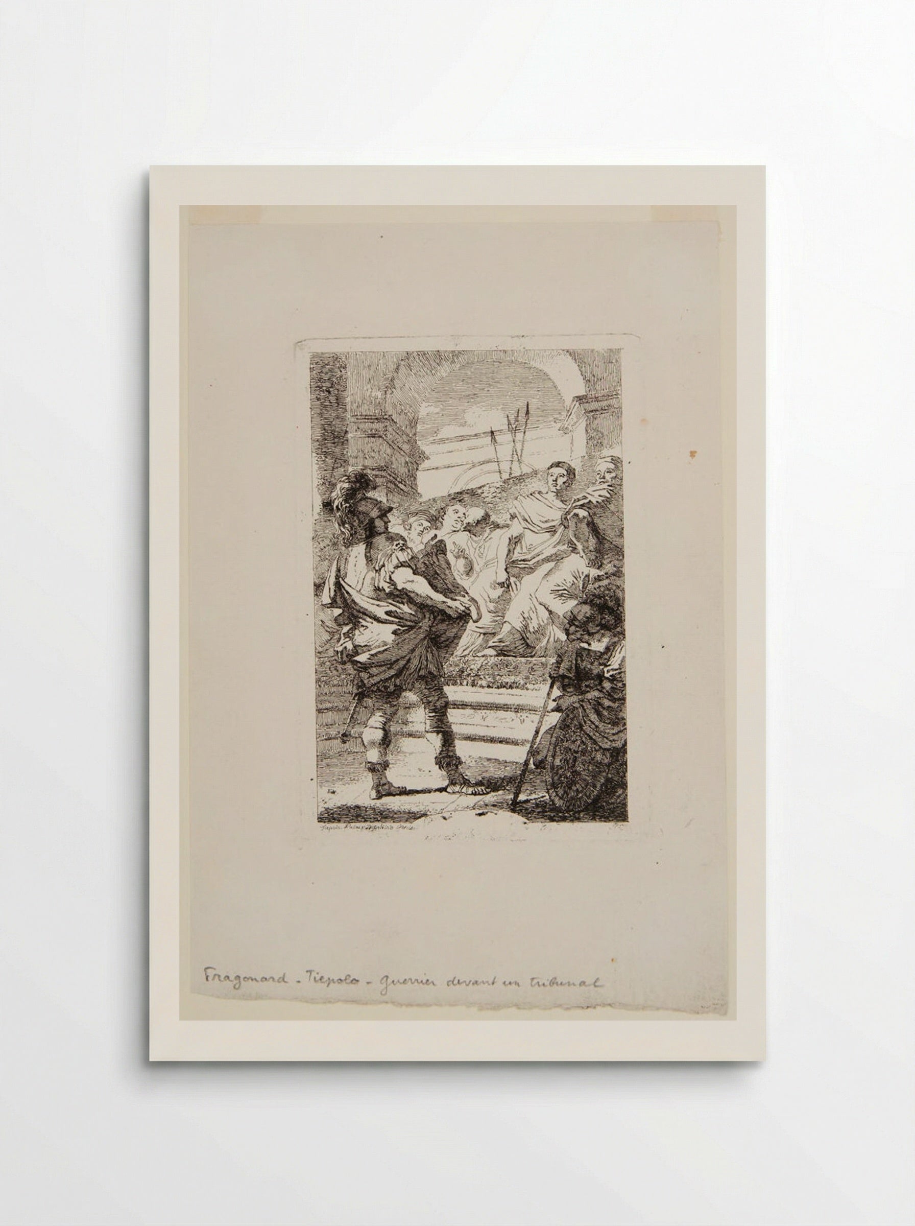 Warrior Before a Tribunal - Jean-Honoré Fragonard - Poster