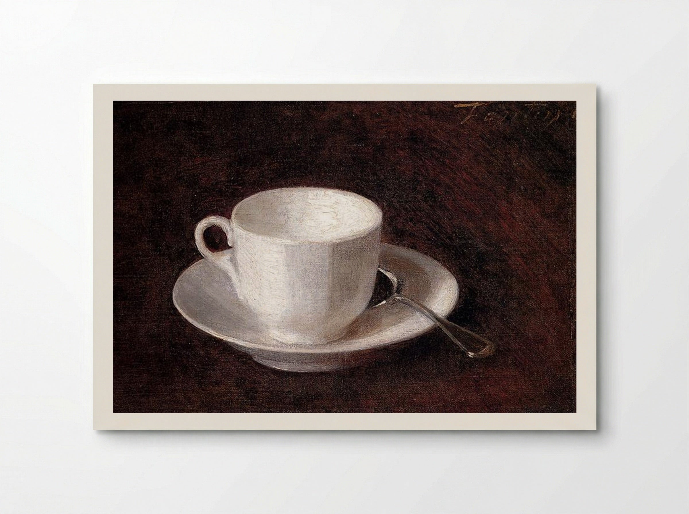 White Cup and Saucer - Henri Fantin-Latour - Poster