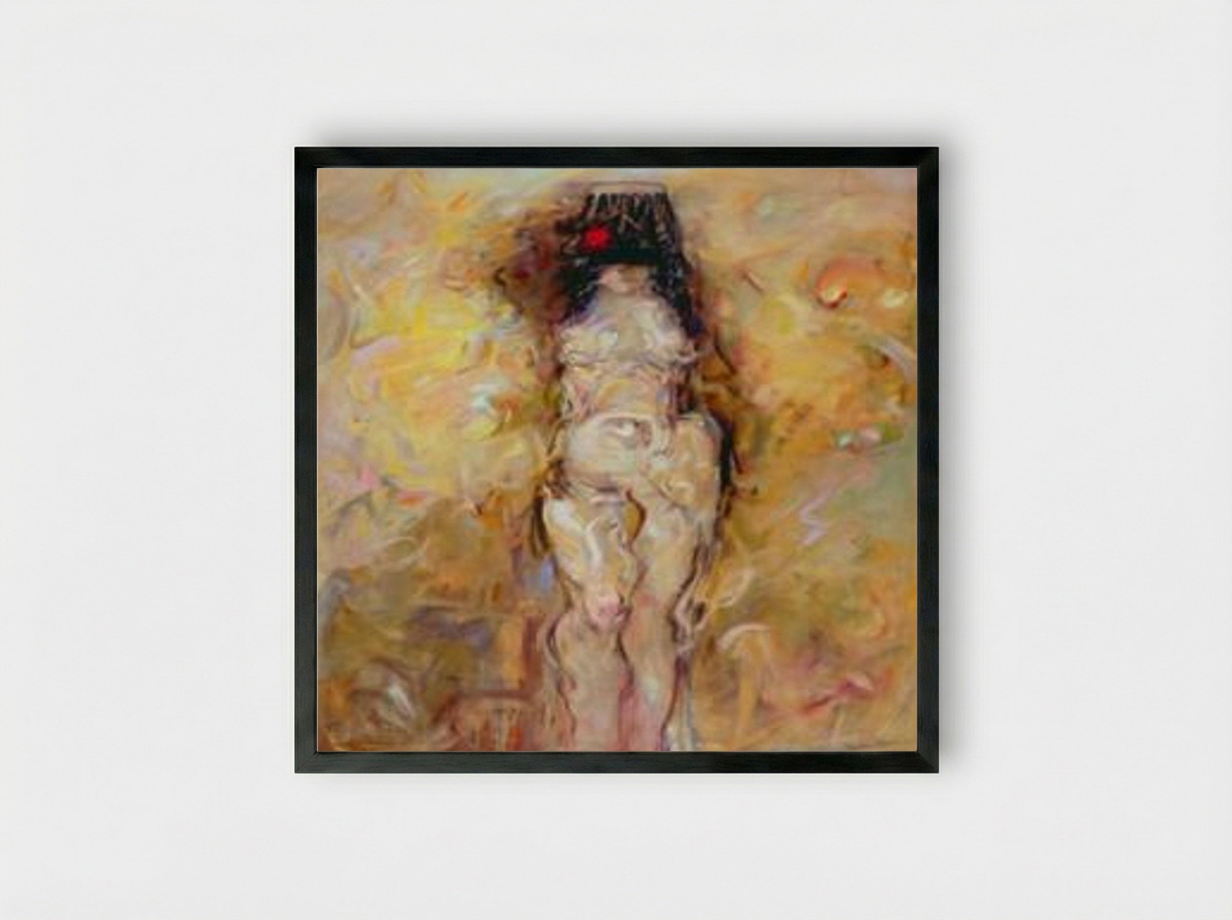 Woman Artist, Nude, Standing - Dorothea Tanning - Framed Print Black