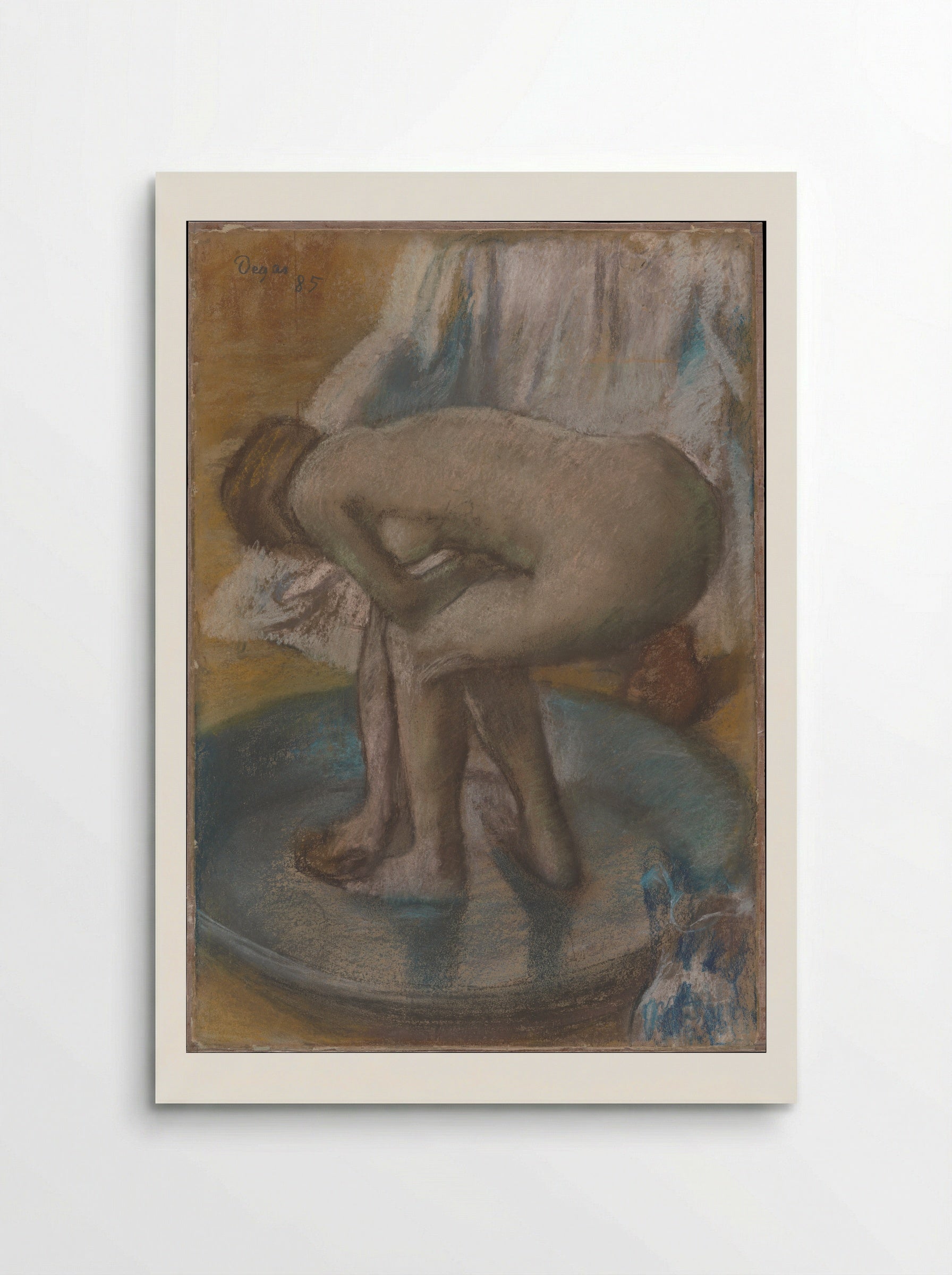 Woman Bathing in a Shallow Tub - Edgar Degas - Poster