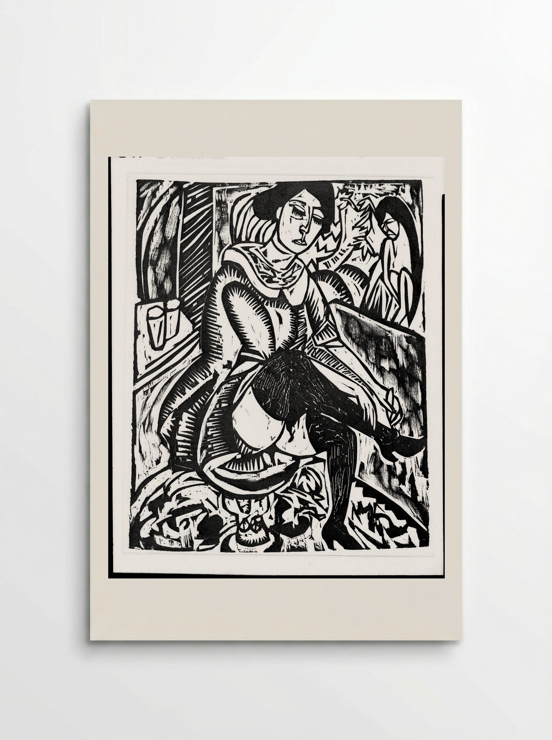 Woman Buttoning Her Shoe - Ernst Ludwig Kirchner - Poster