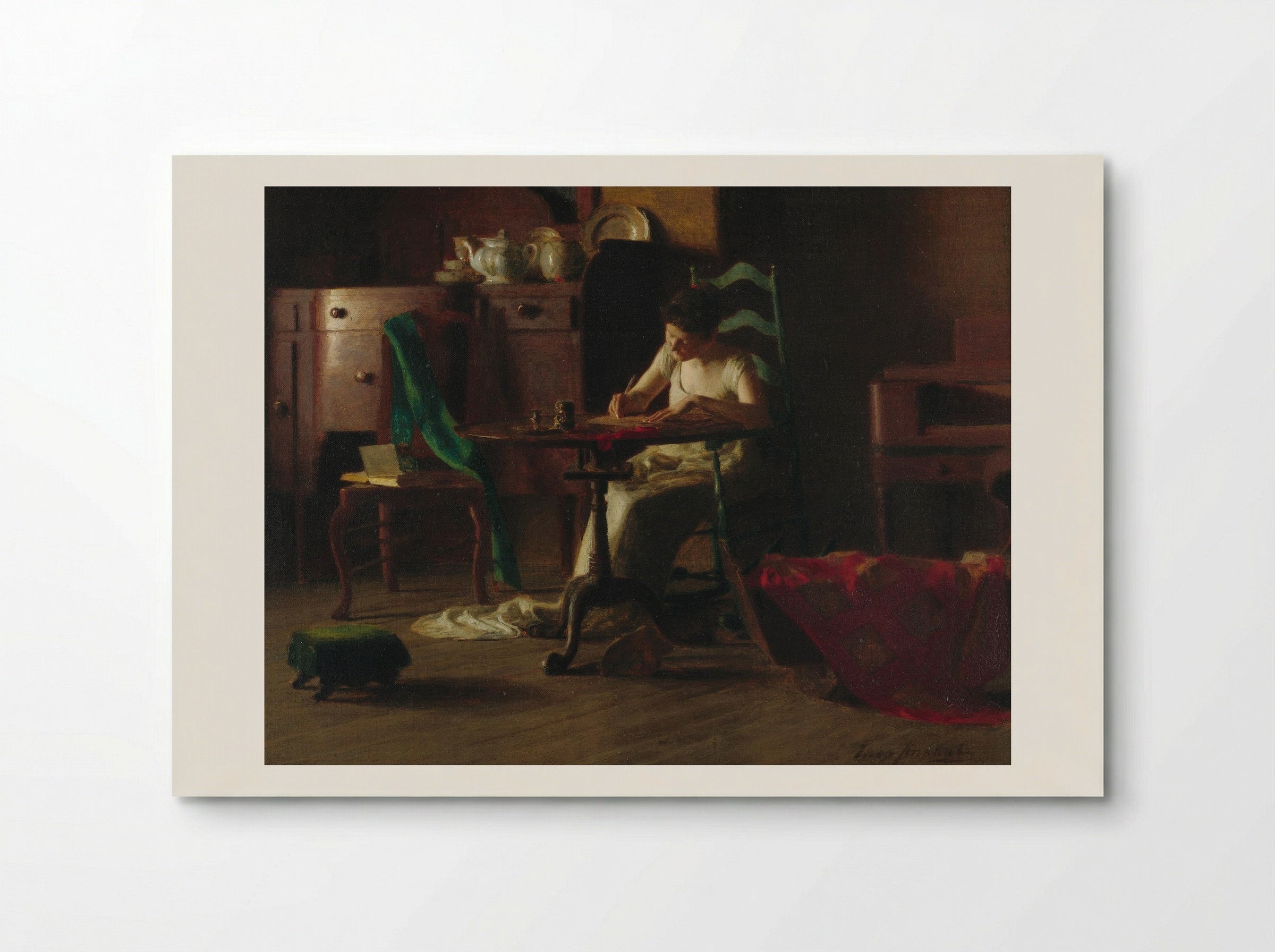 Woman Writing at a Table - Thomas Pollock Anshutz - Poster