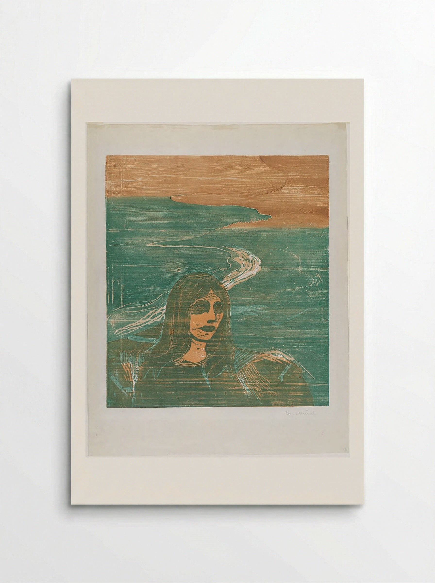 Woman's Head against the Shore - Edvard Munch - Poster