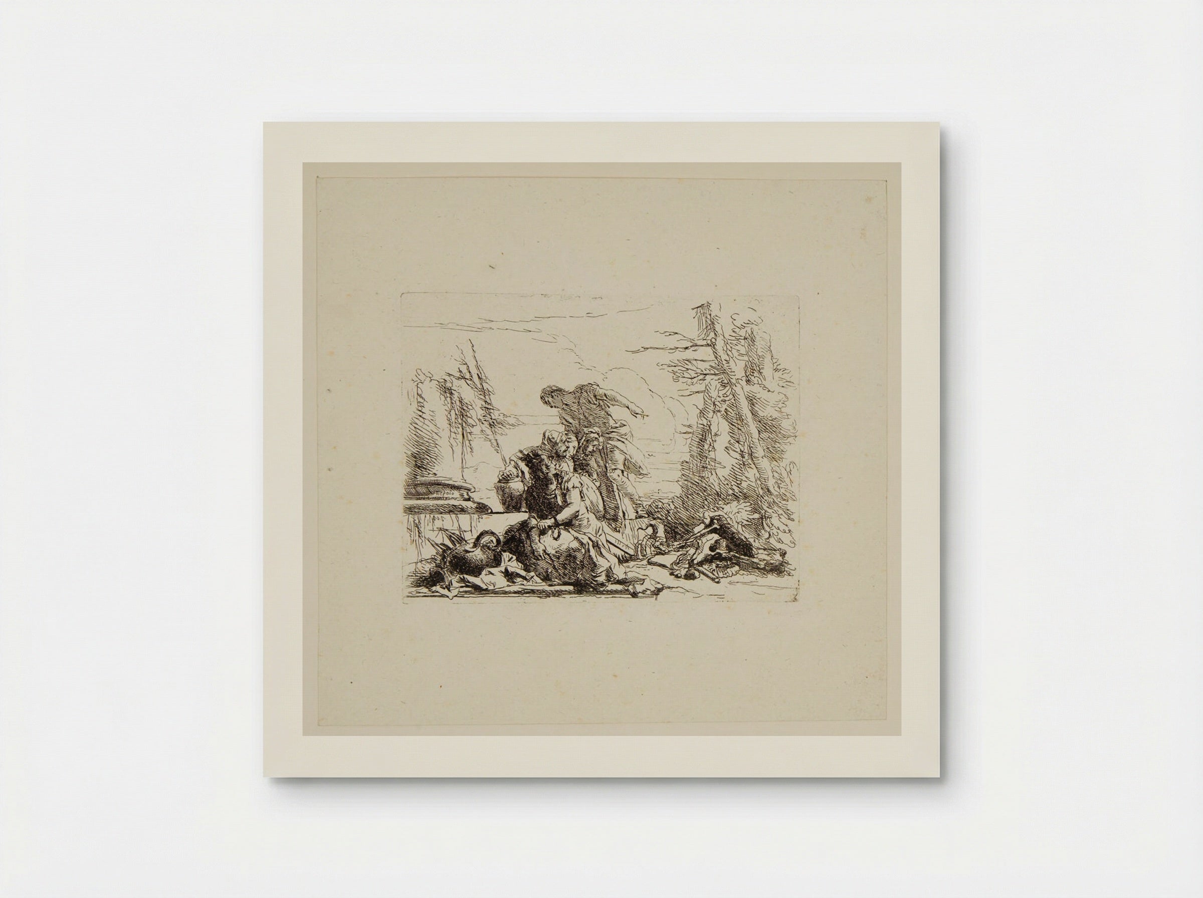 Woman with Arms Enchained - Giovanni Battista Tiepolo - Poster