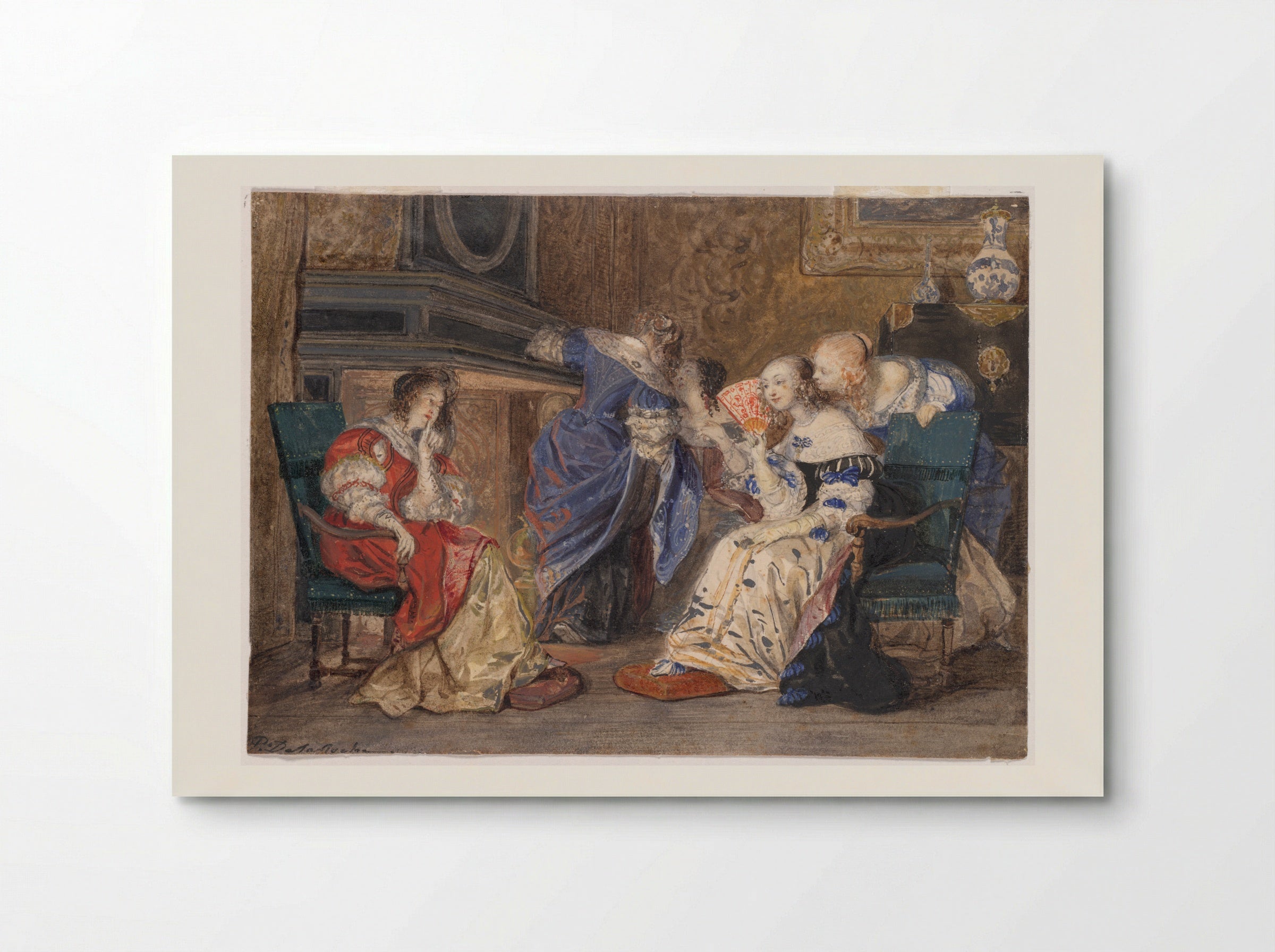 Women in an Interior - Paul Delaroche - Poster