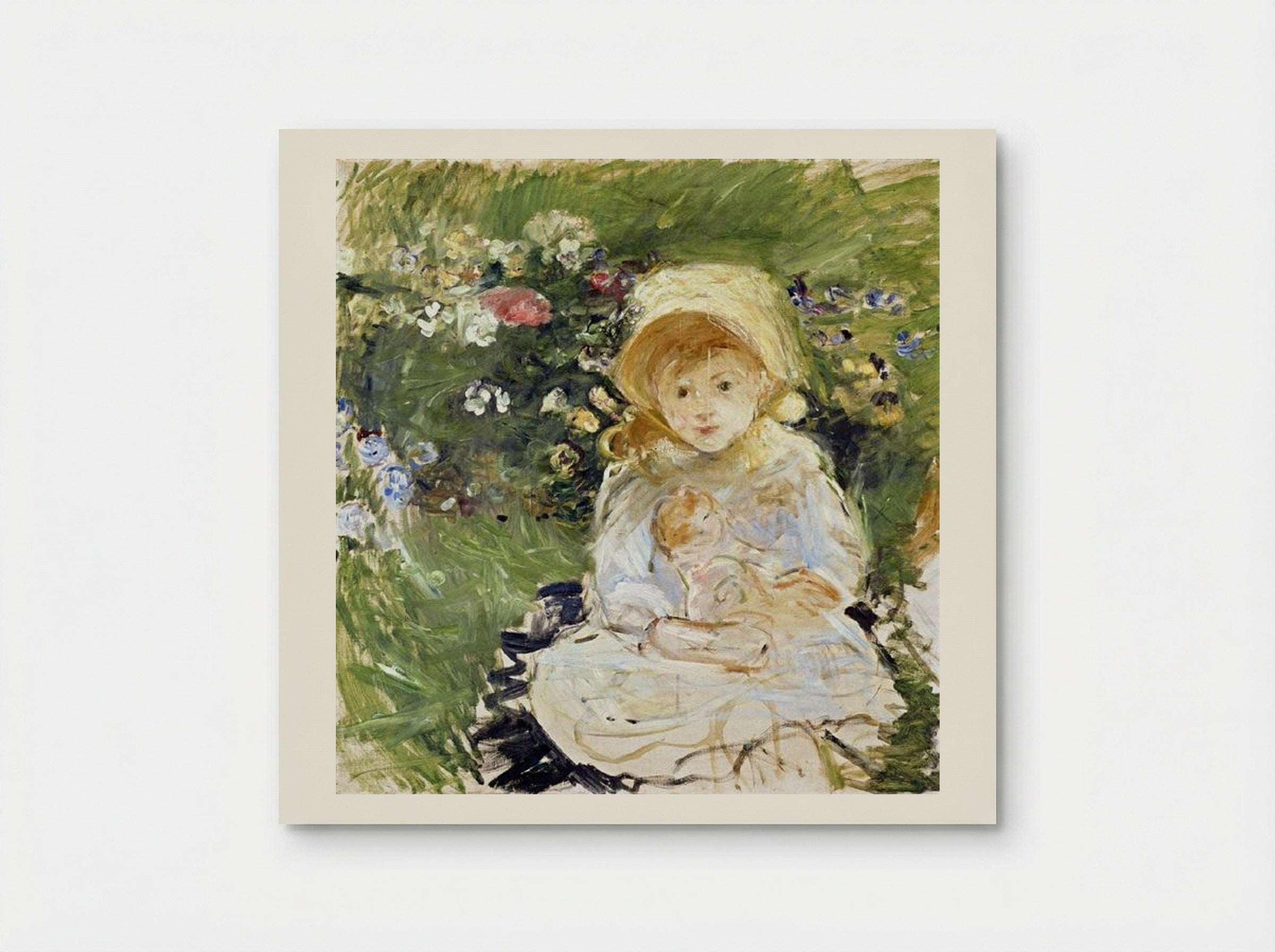Young Girl with Doll - Berthe Morisot - Poster