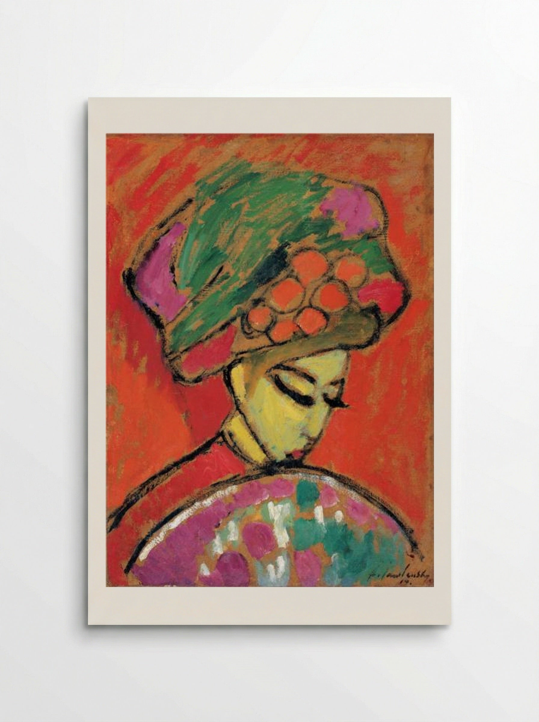 Young Girl with a Flowered Hat - Alexej von Jawlensky - Poster
