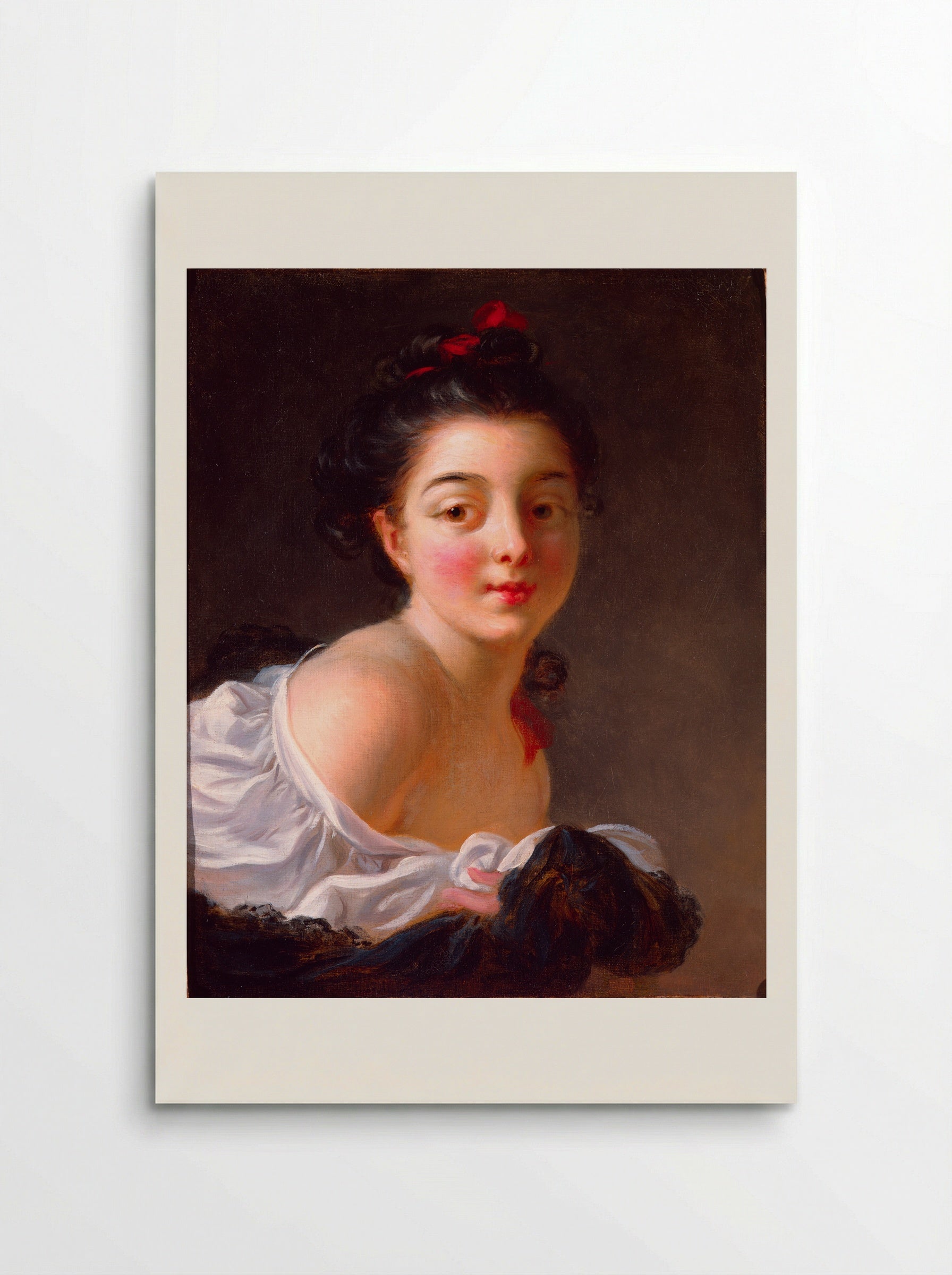 Young Woman with Brown Hair - Jean-Honoré Fragonard - Poster