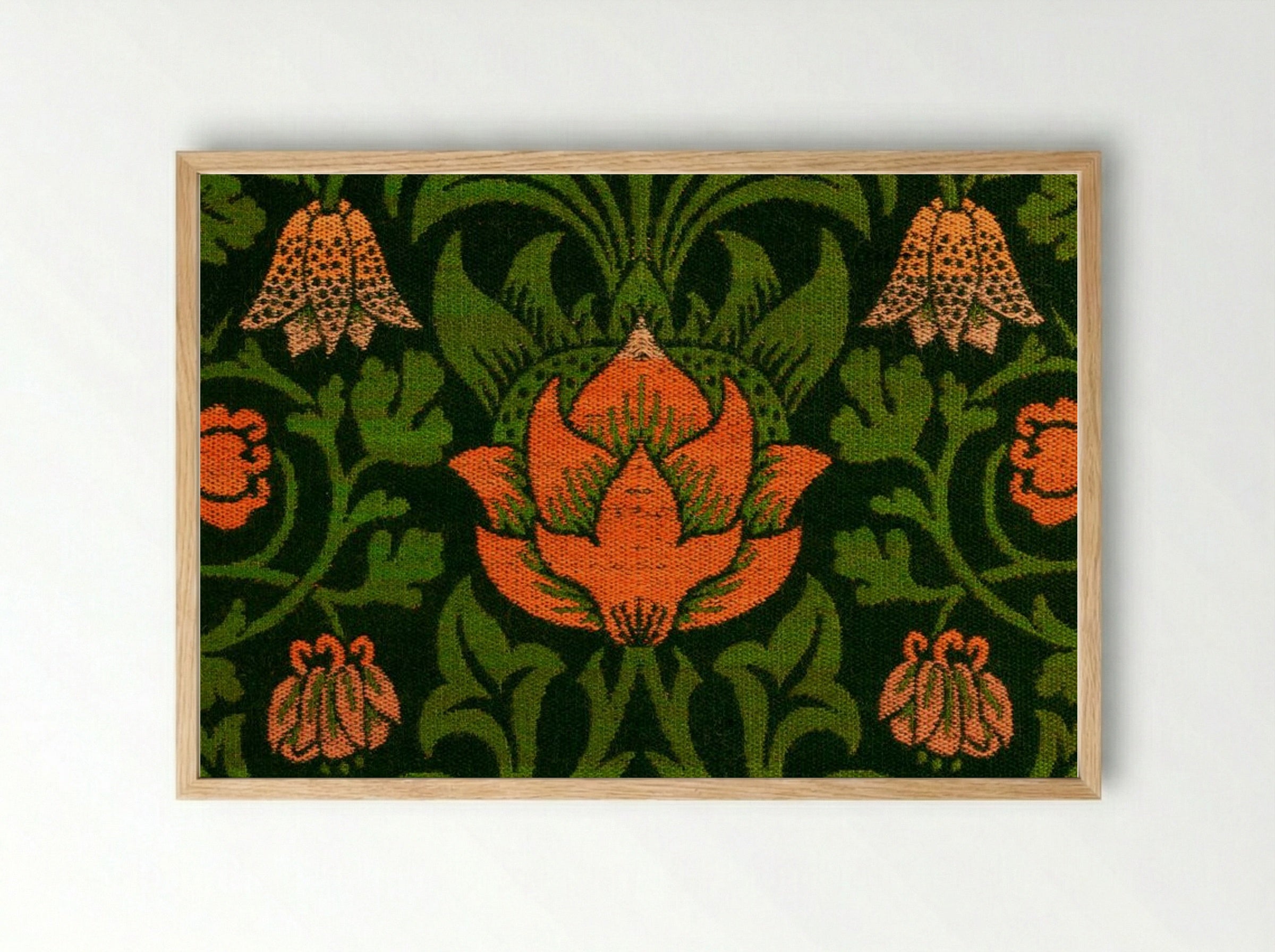 Violet and Columbine - William Morris - Framed Print Wood
