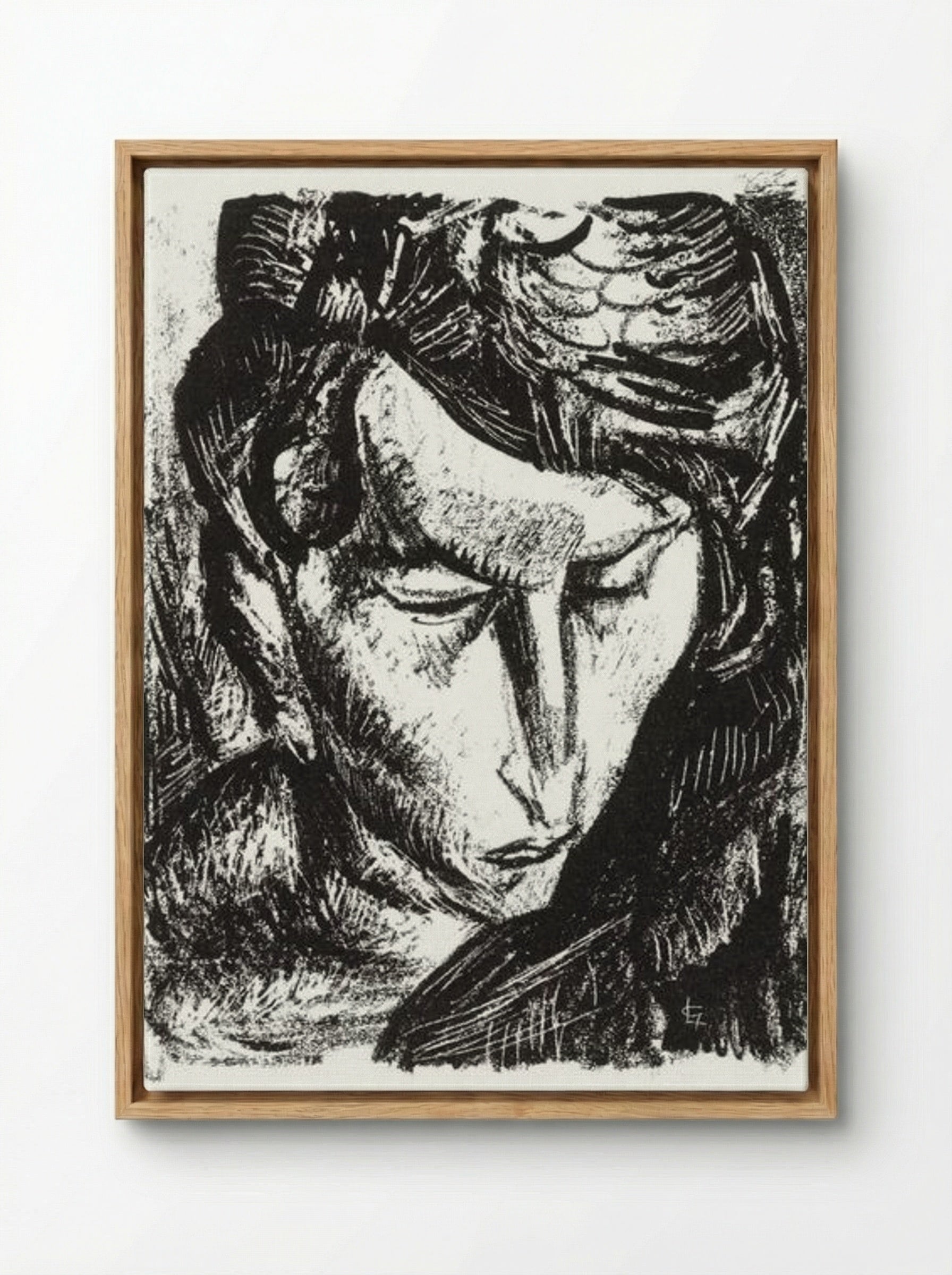 Portrait of an Unknown Woman - Leo Gestel - Framed Canvas Wood