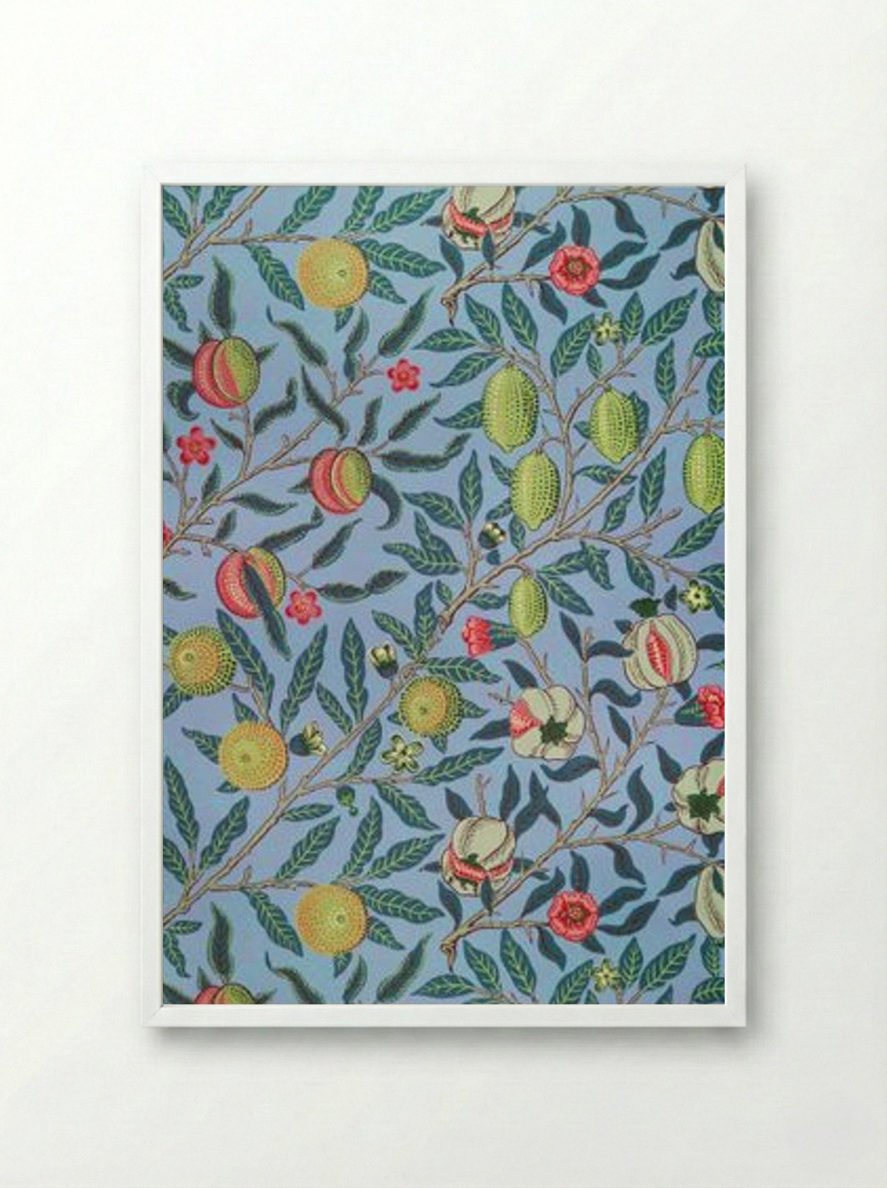 Fruit or Pomegranate - William Morris - Framed Print White