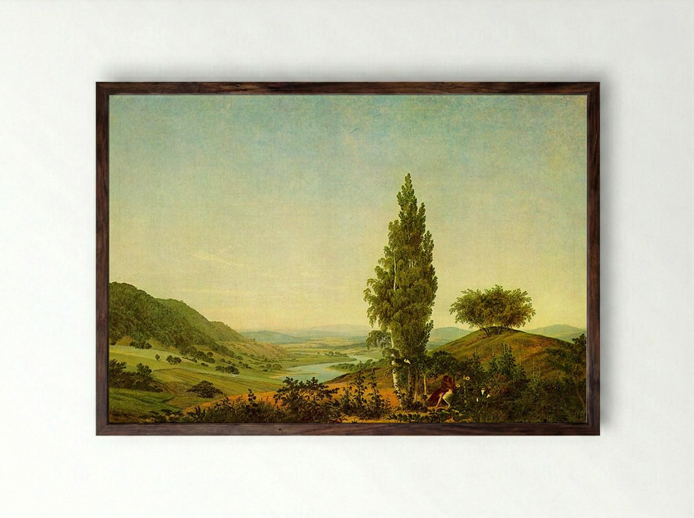The Summer - Caspar David Friedrich - Framed Print Dark Wood